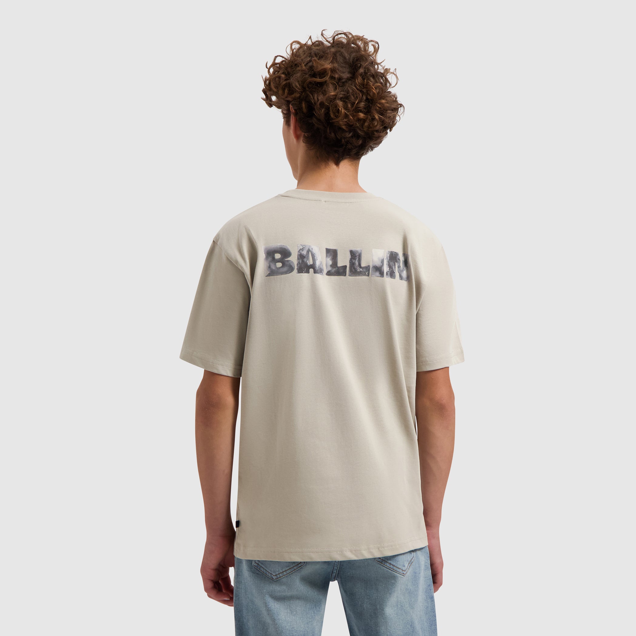 Junior Watercolor Logo T-shirt | Taupe