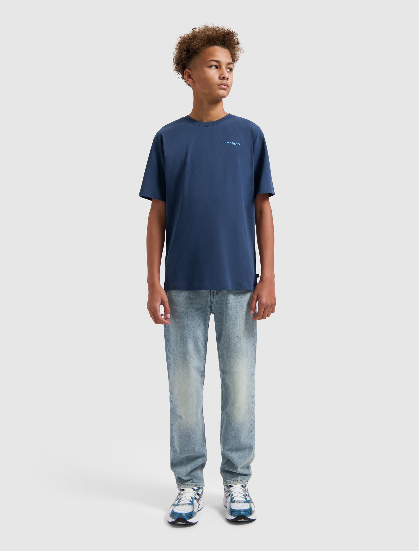 Junior Coral Overload T-shirt | Navy