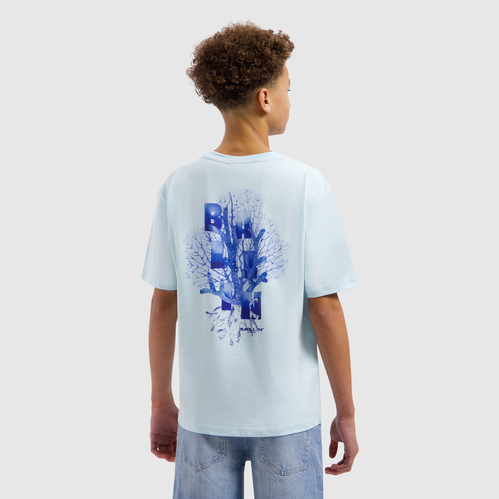 Junior Lost in Coral T-shirt | Light Blue
