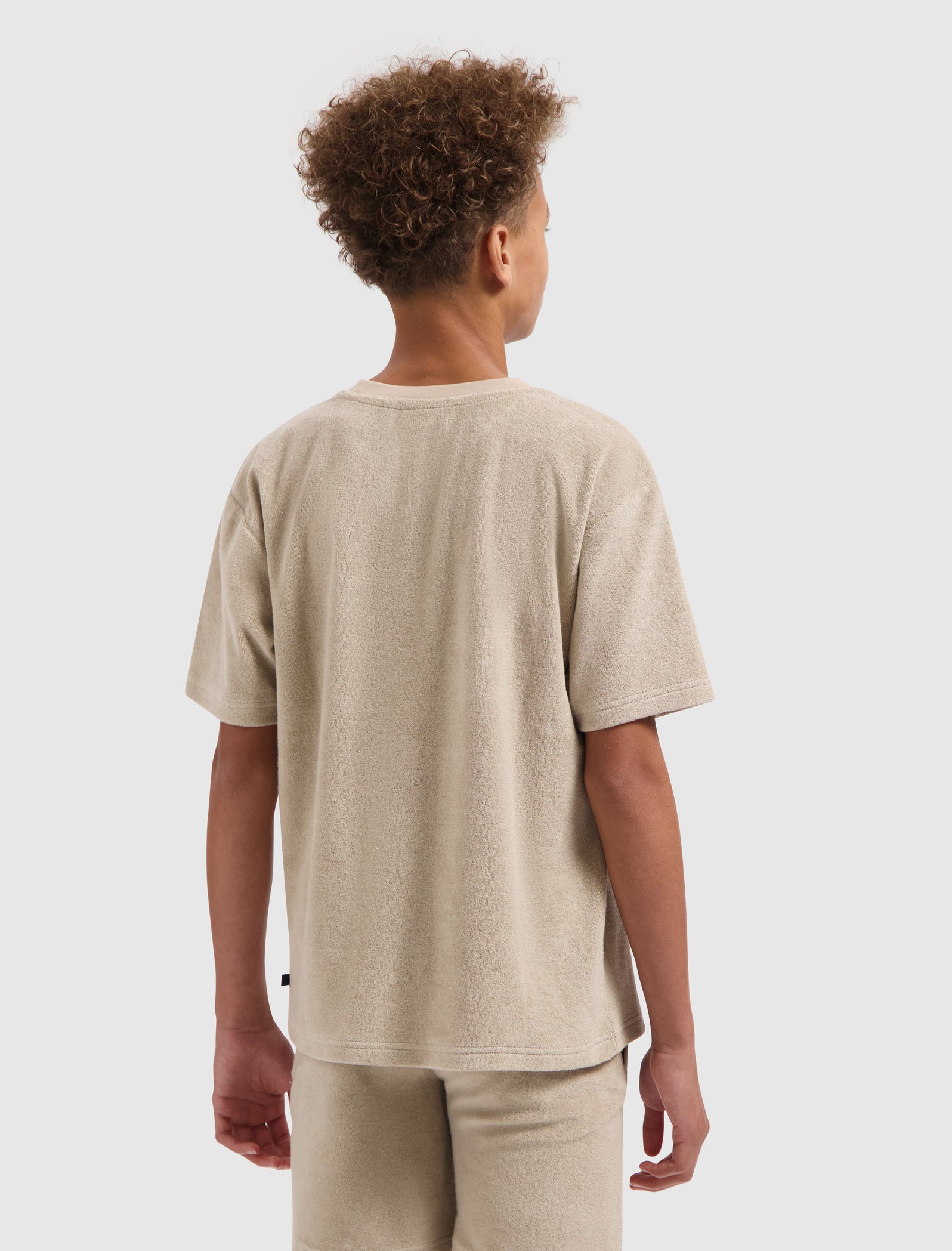 Junior Terry Logo T-shirt | Taupe