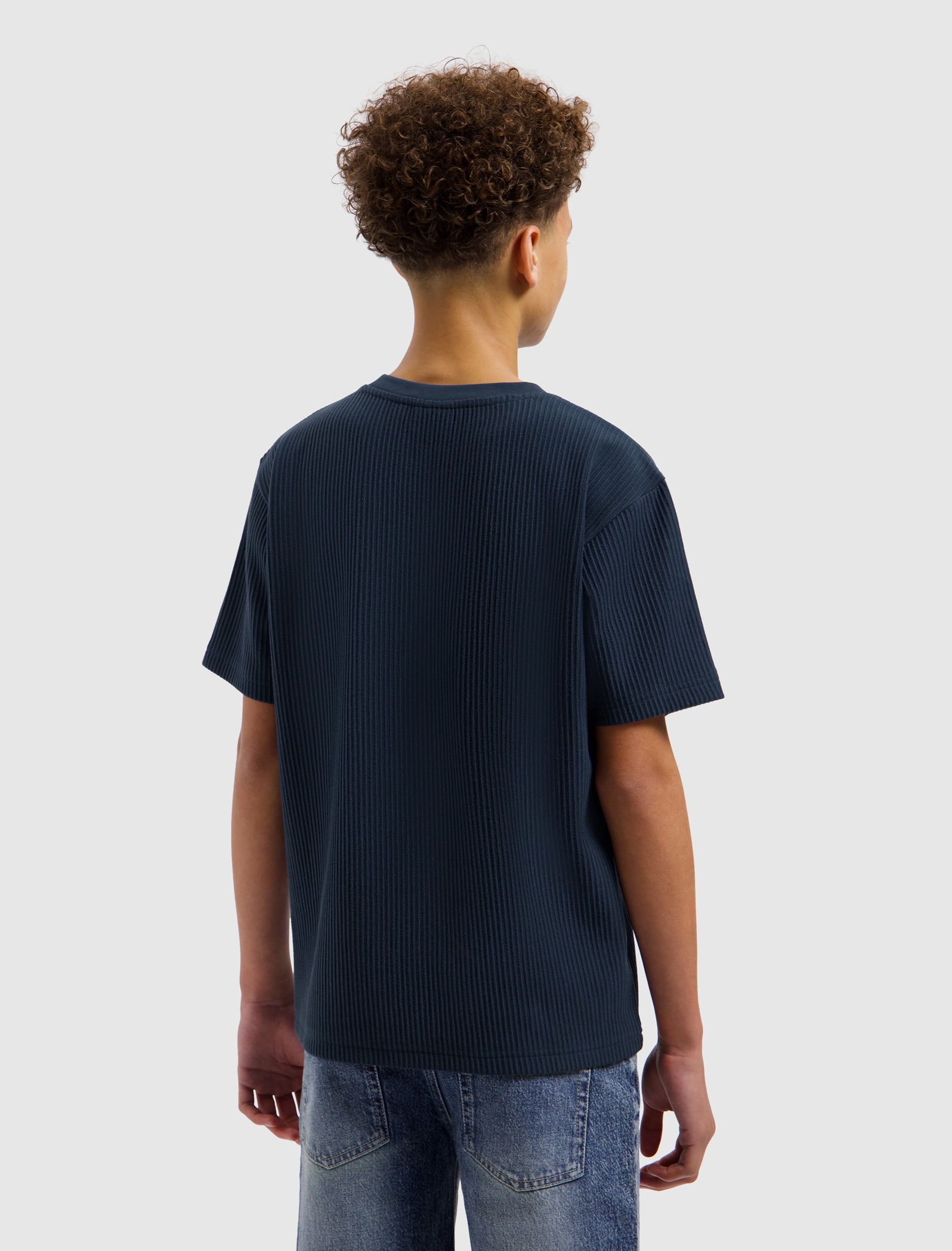 Junior Vertical Stripes T-shirt | Navy