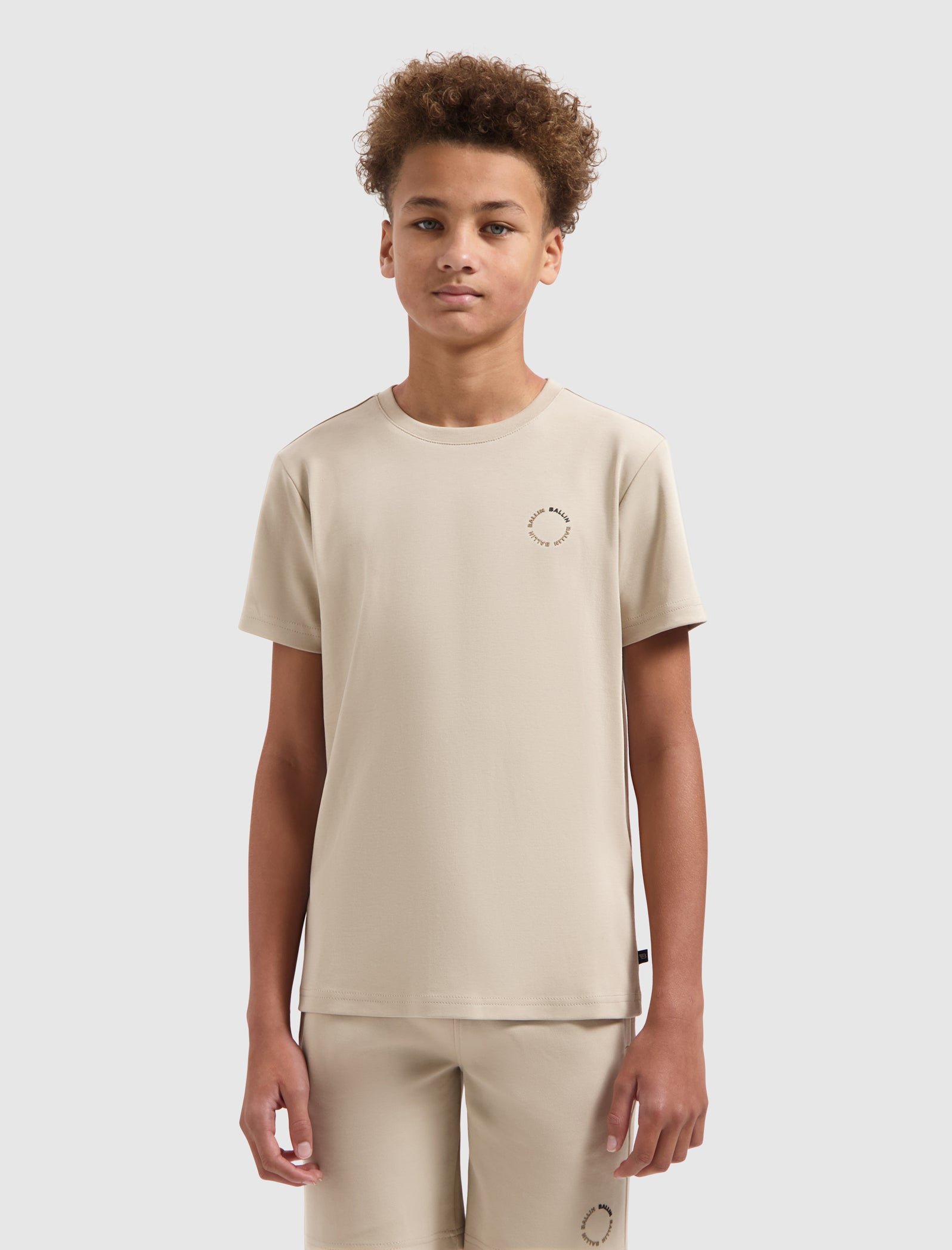 Junior Circle Logo T-shirt | Taupe