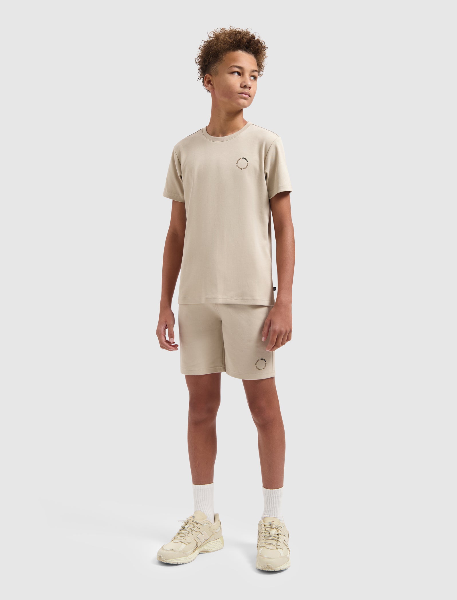Junior Circle Logo T-shirt | Taupe