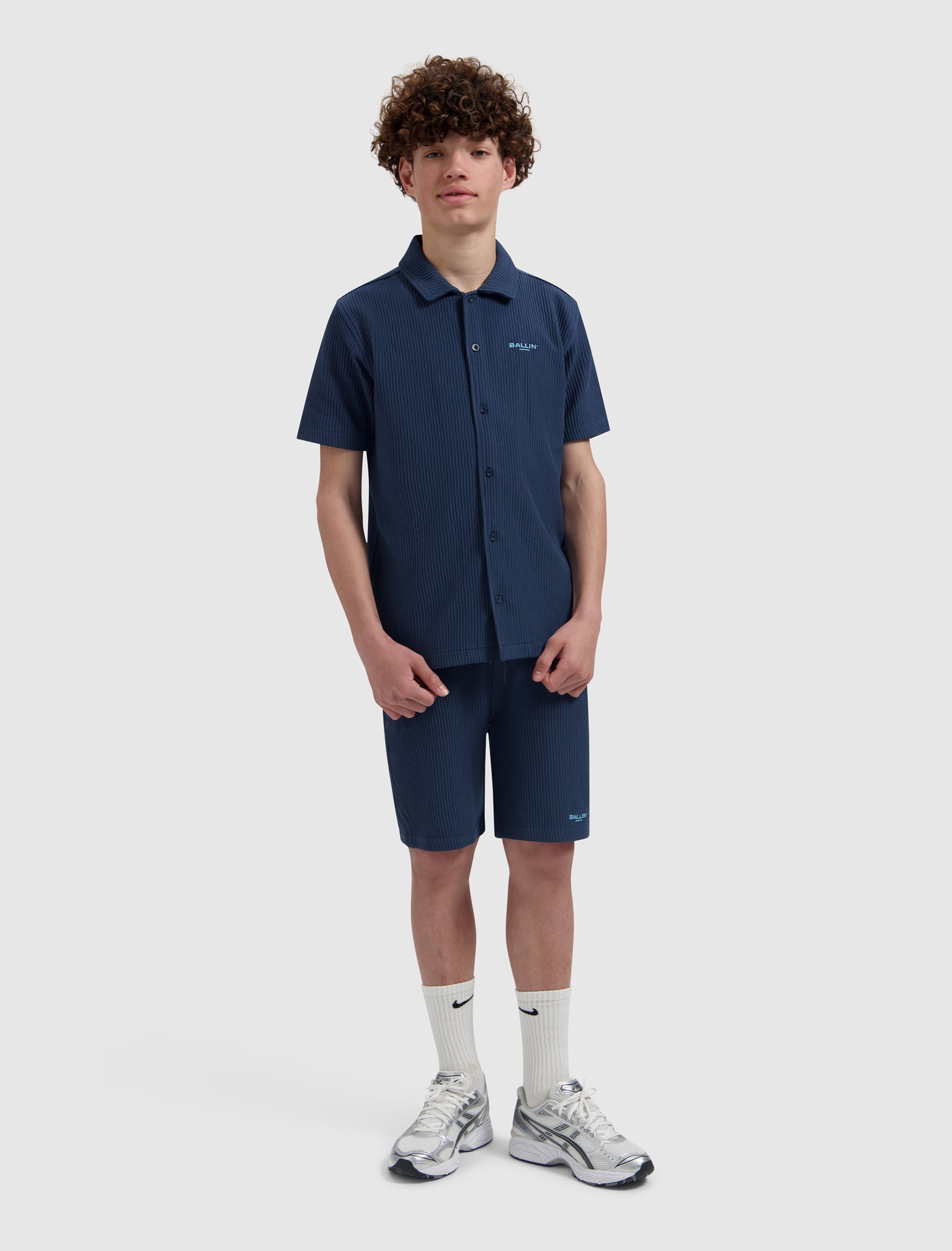 Junior Vertical Stripes Shirt | Navy