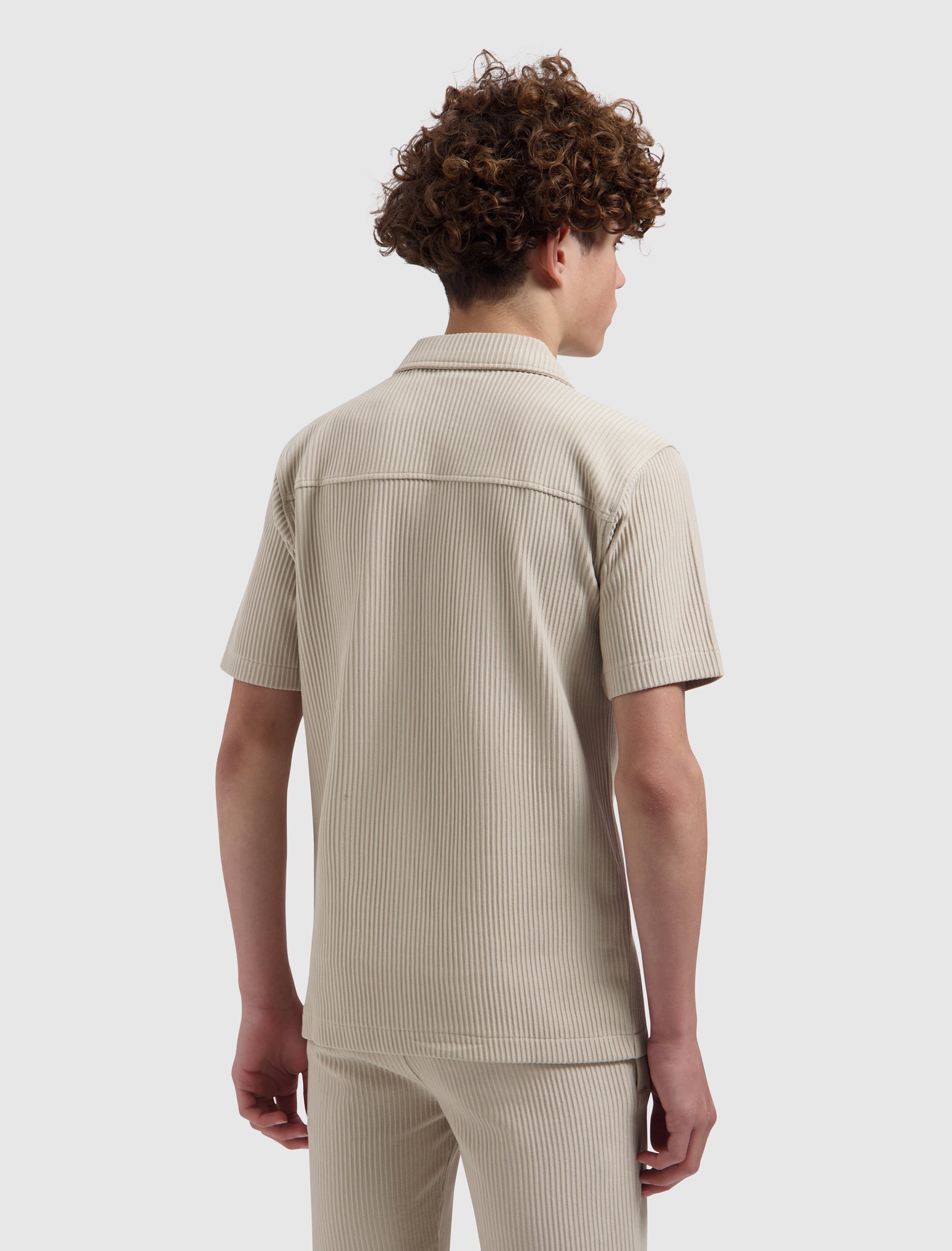 Junior Vertical Stripes Shirt | Taupe
