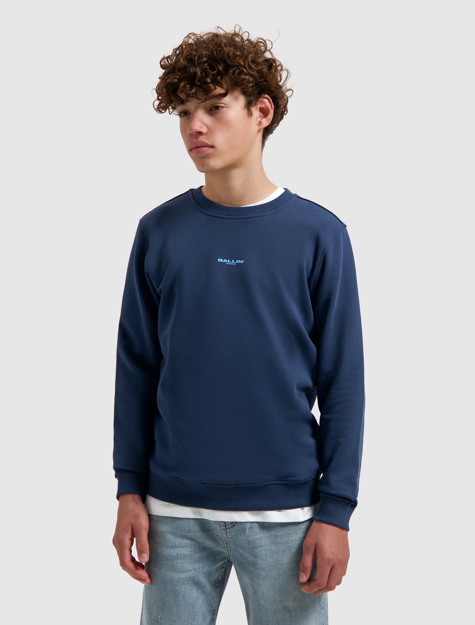 Junior Floral Bouquet Sweater | Navy