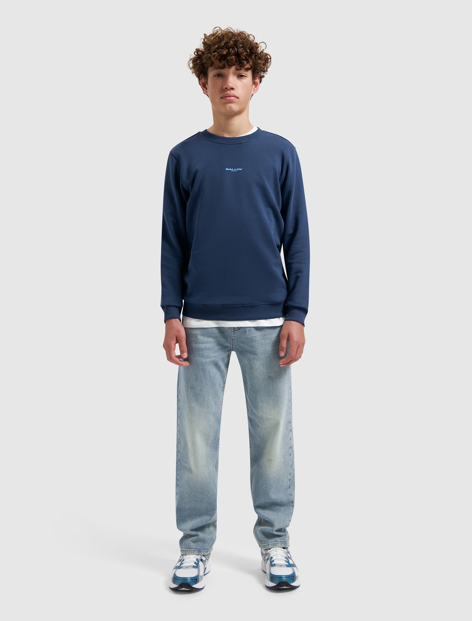 Junior Floral Bouquet Sweater | Navy