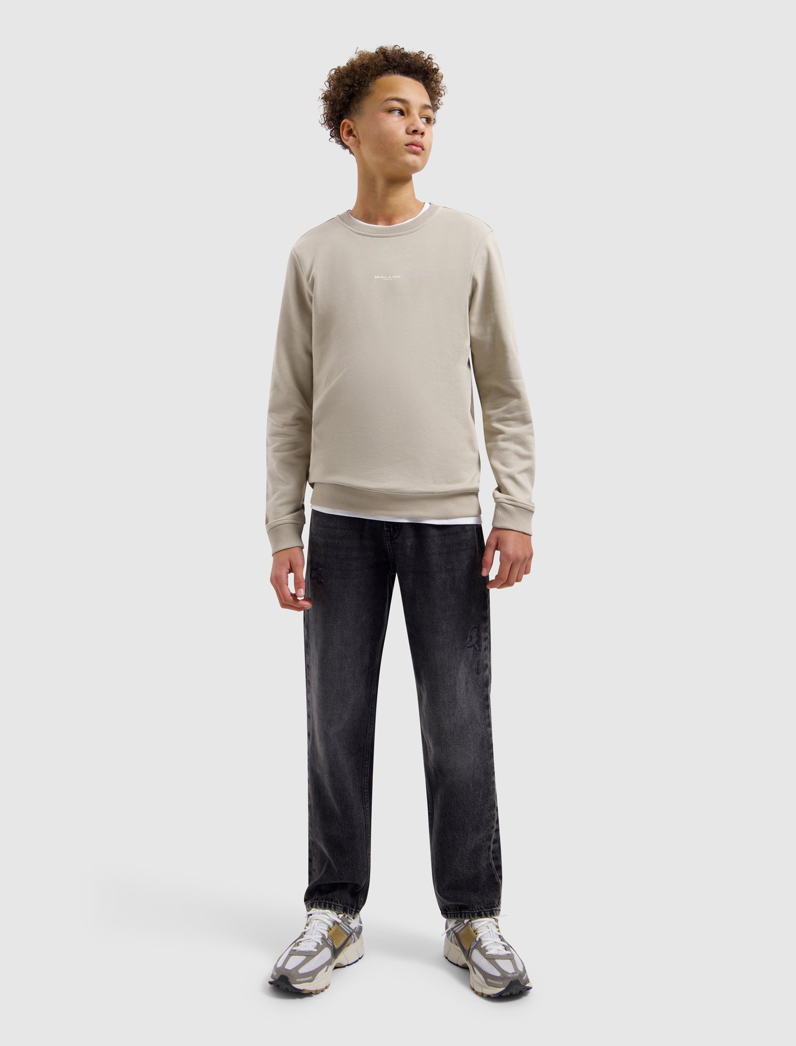 Junior Floral Bouquet Sweater | Taupe