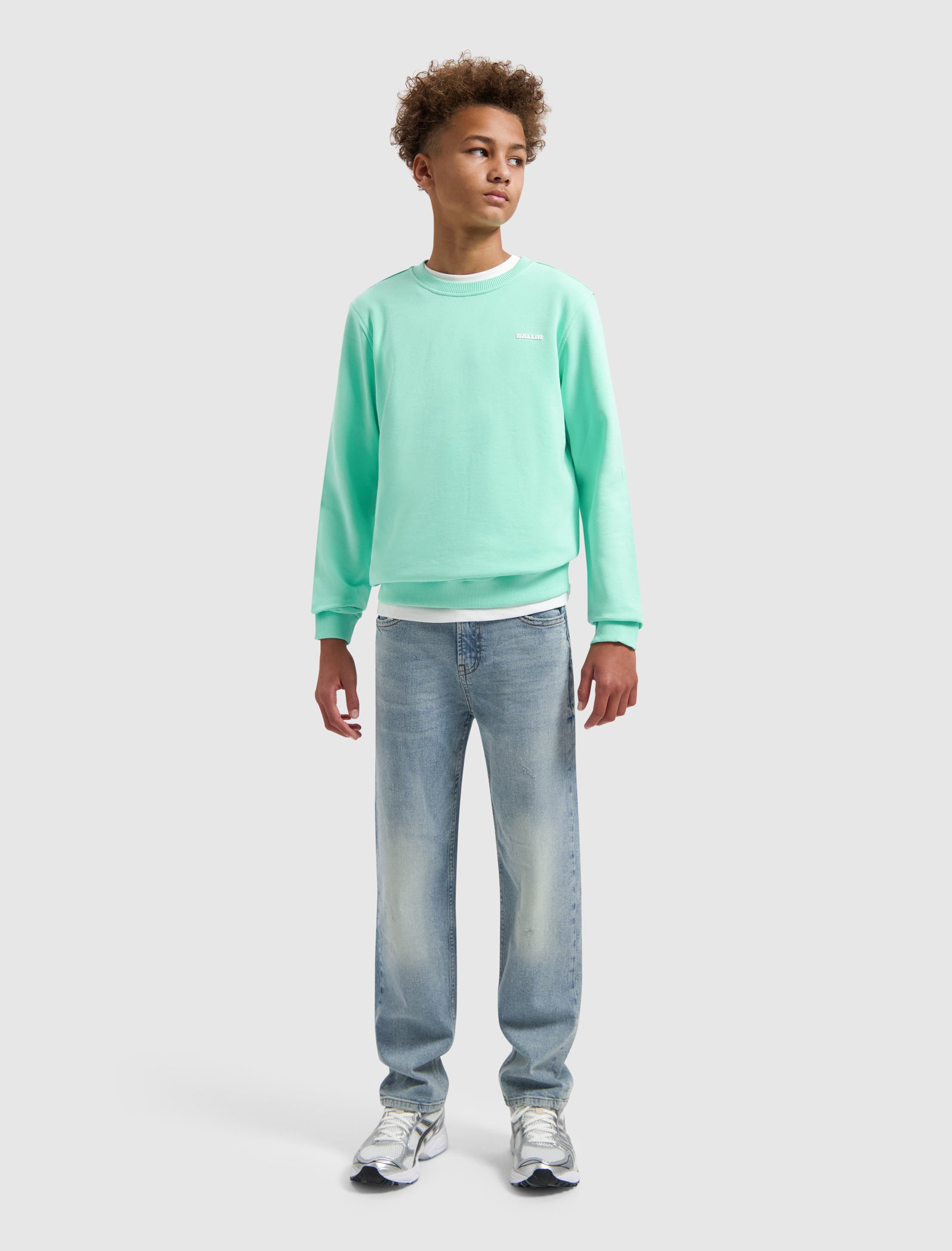 Junior Faded Waves Sweater | Mint