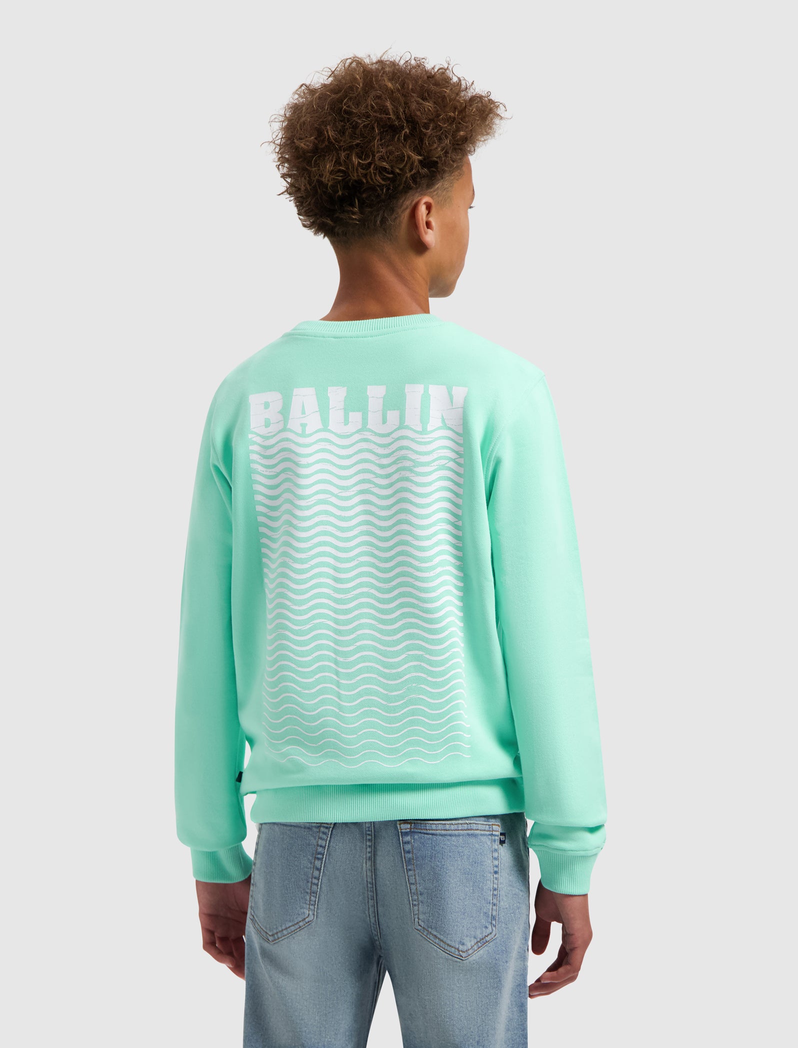 Junior Faded Waves Sweater | Mint – Ballin Amsterdam