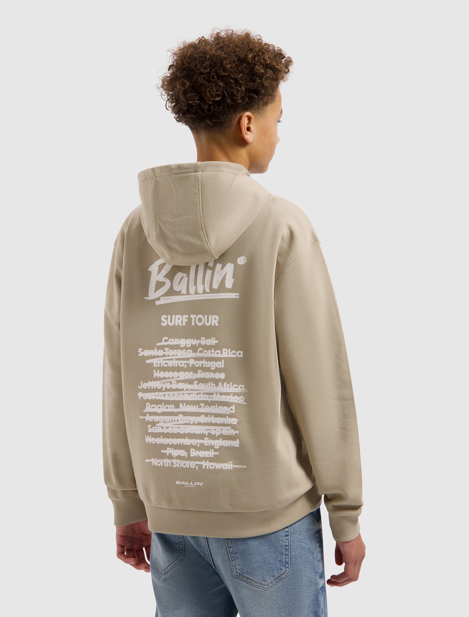 Junior Surf Tour Hoodie | Taupe