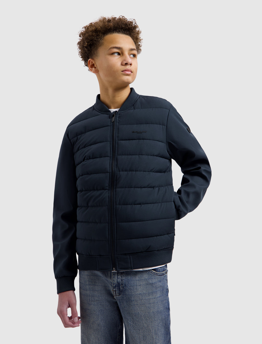 Junior Padded Softshell Jacket | Navy