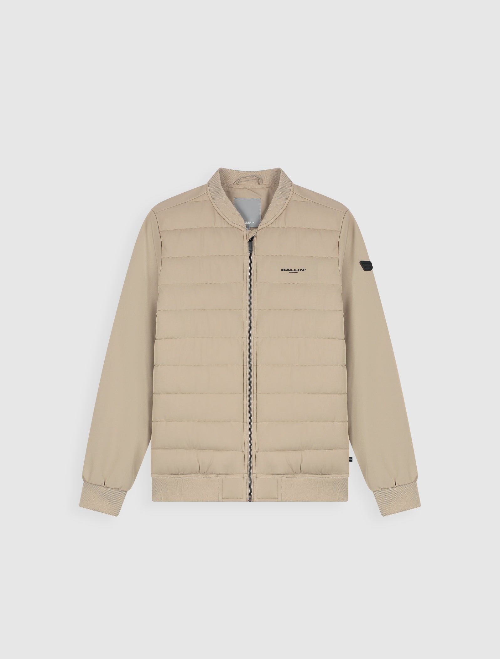Junior Padded Softshell Jacket | Taupe
