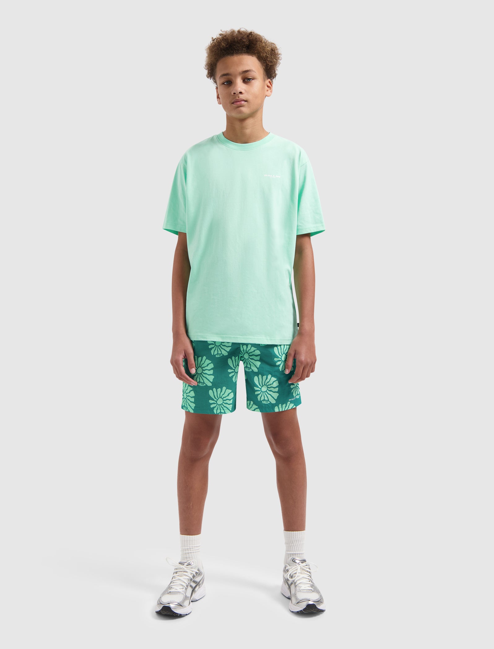 Junior Sunshine AOP Swim Shorts | Green