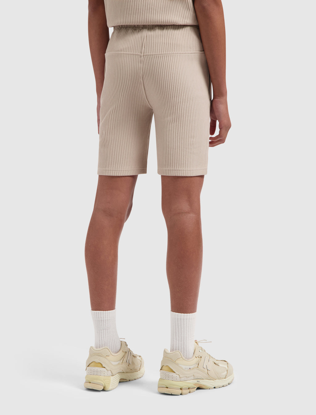 Junior Vertical Stripes Short | Taupe