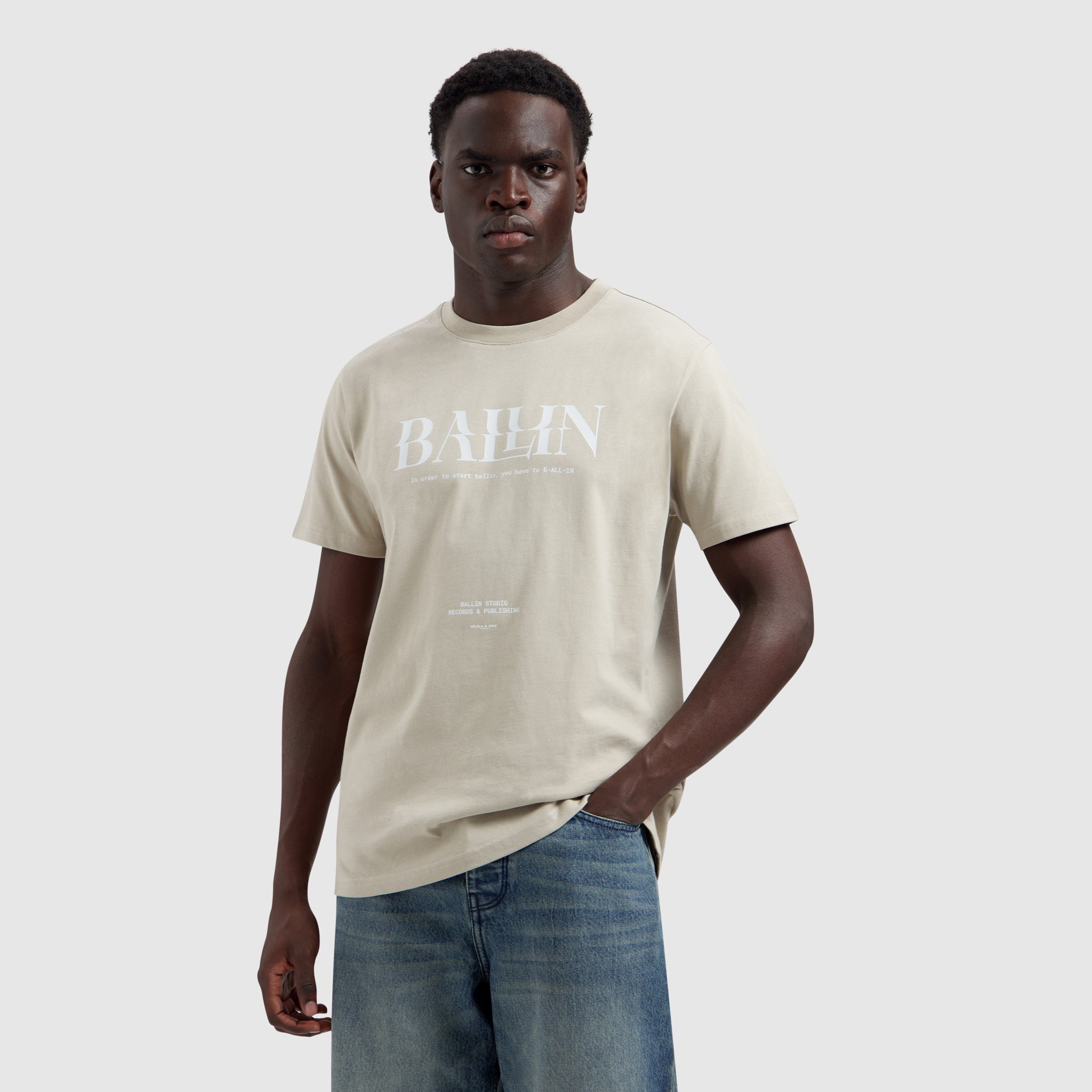 Glitch Logo T-shirt | Taupe