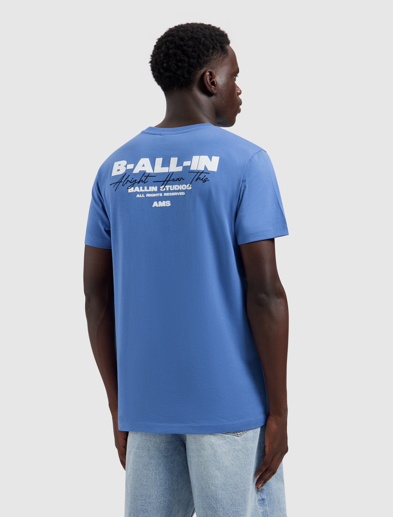Alright Hear This T-shirt | Faded Cobalt