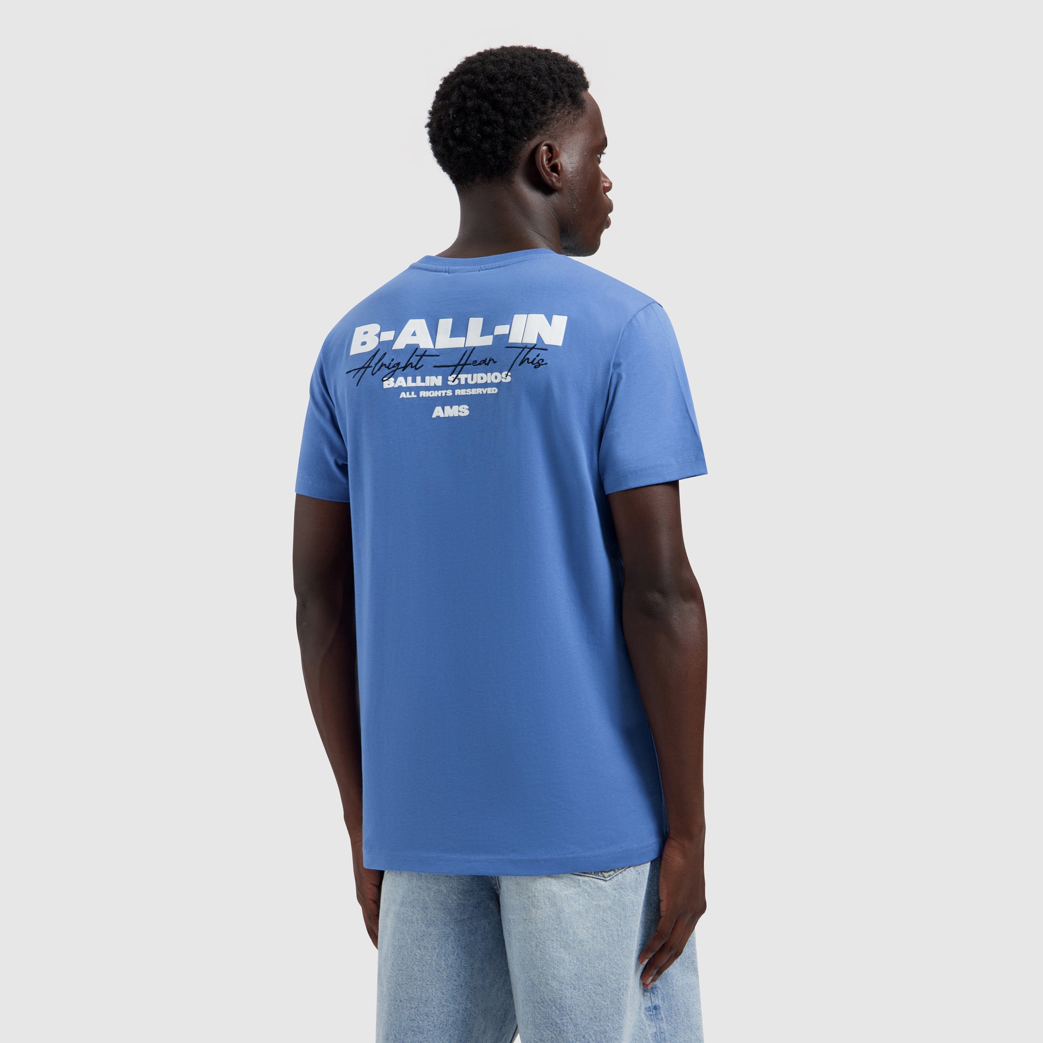 Alright Hear This T-shirt | Faded Cobalt