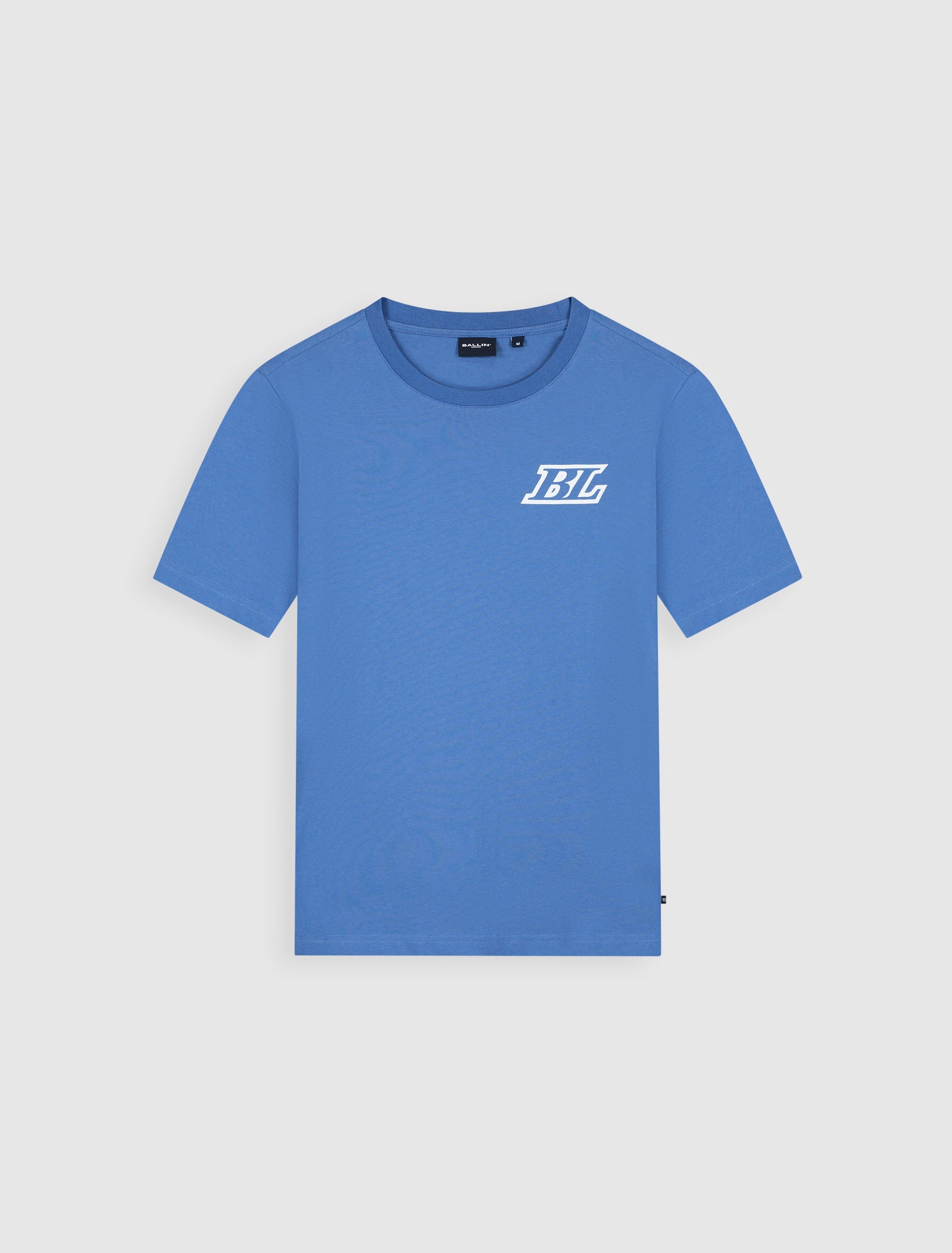 Stacked Logo T-shirt | Faded Cobalt