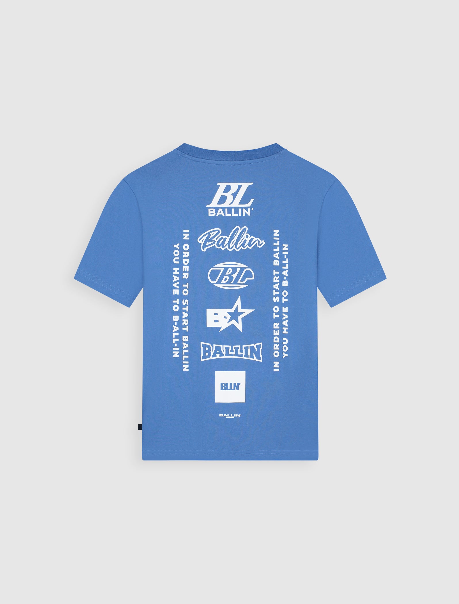 Stacked Logo T-shirt | Faded Cobalt