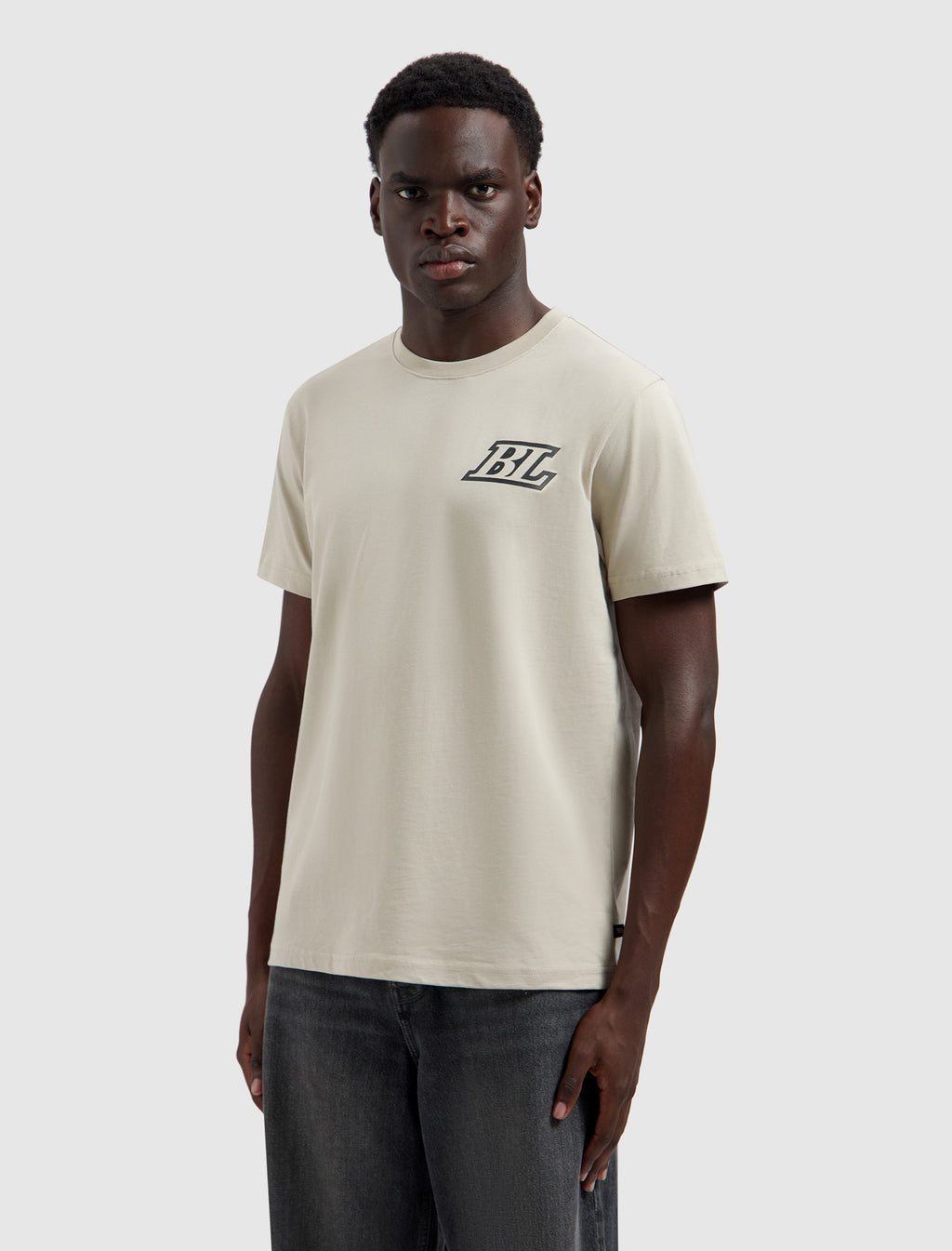 Stacked Logo T-shirt | Taupe