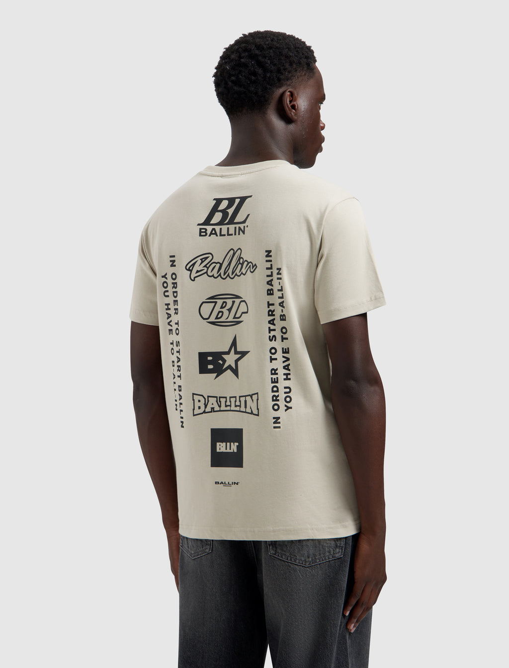 Stacked Logo T-shirt | Taupe