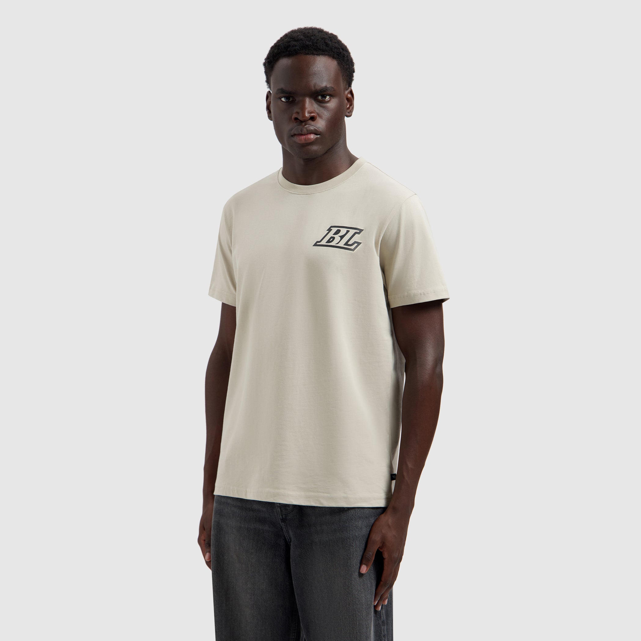Stacked Logo T-shirt | Taupe