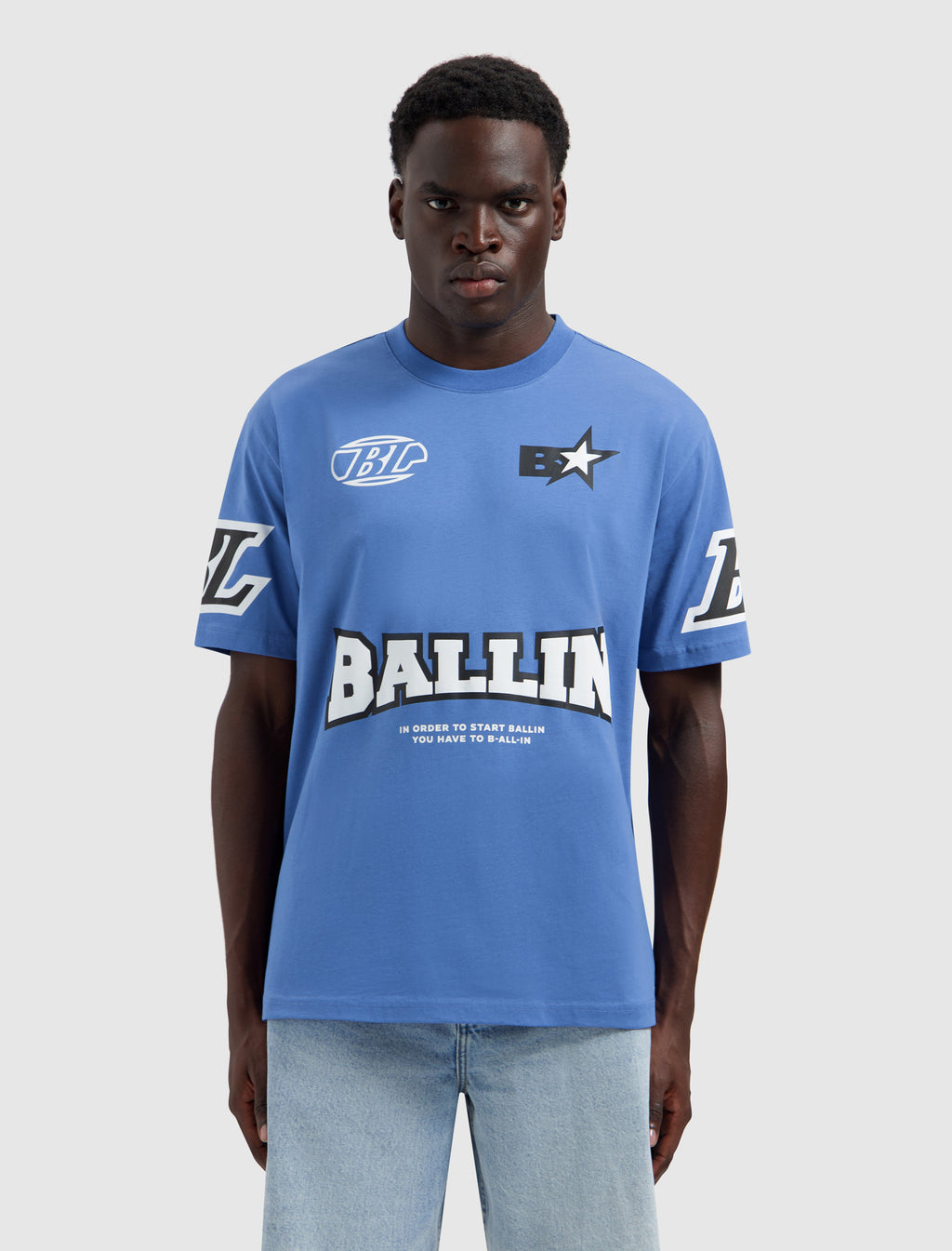 Racing Logo T-shirt | Faded Cobalt