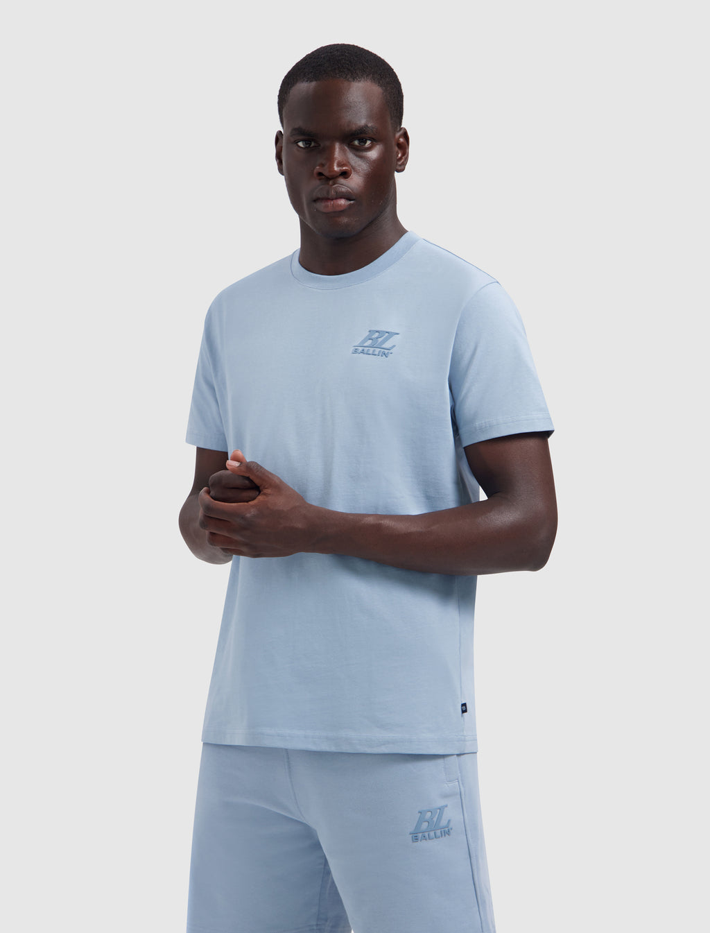 Monogram T-shirt | Blue Grey