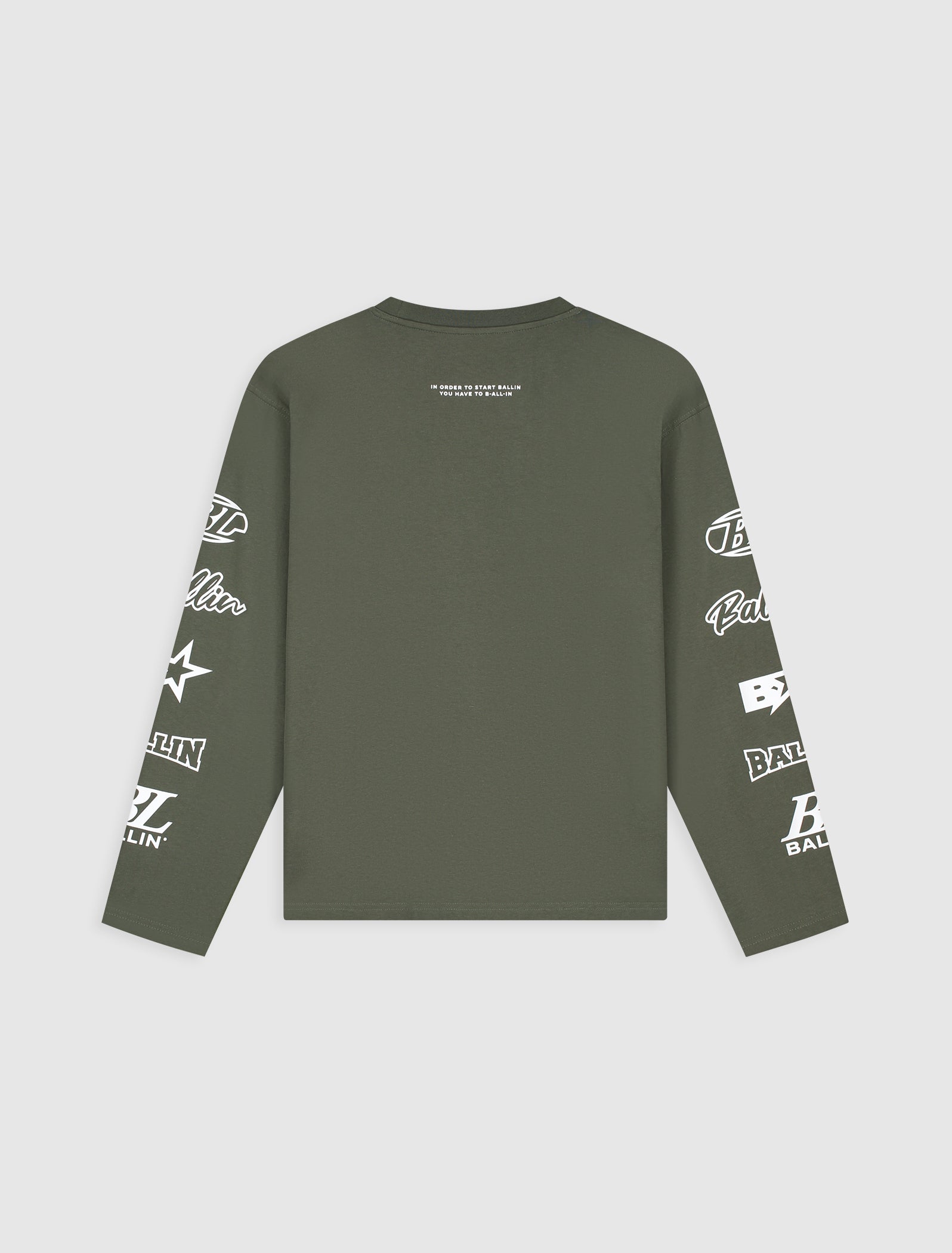 Stacked Logo Longsleeve T-shirt | Dark Army