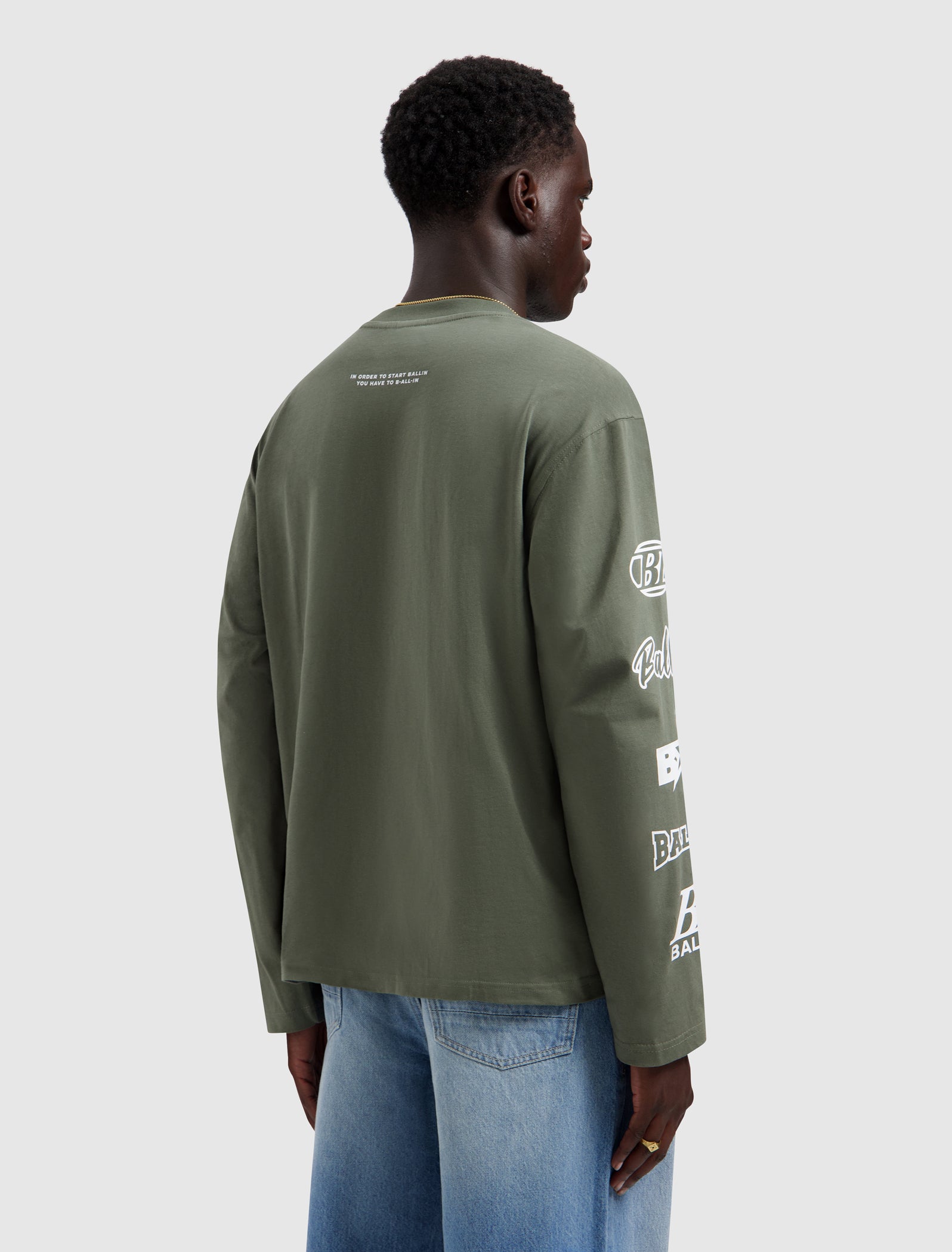 Stacked Logo Longsleeve T-shirt | Dark Army