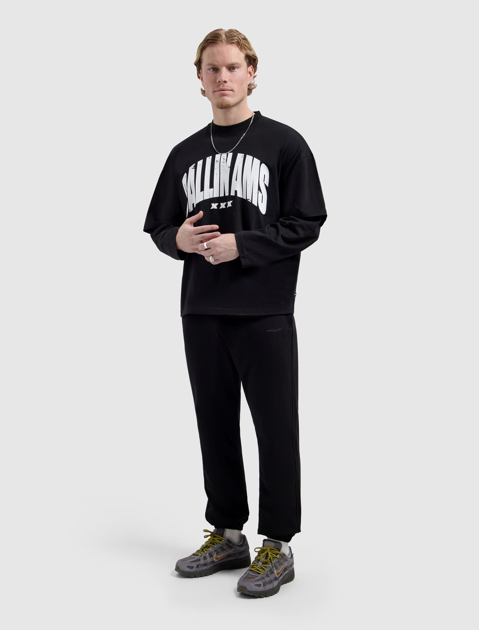 Ballin AMS Layered Longsleeve T-shirt | Black