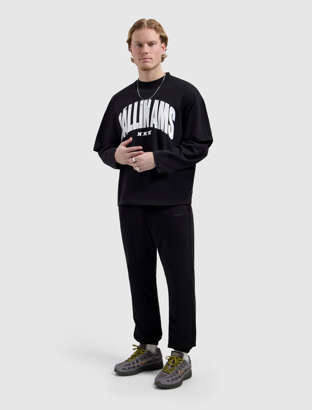 Ballin AMS Layered Longsleeve T-shirt | Black