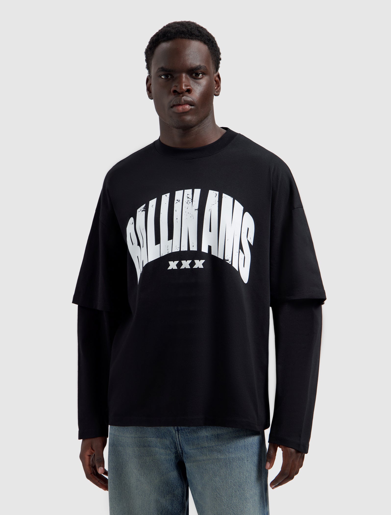 Ballin AMS Layered Longsleeve T-shirt | Black