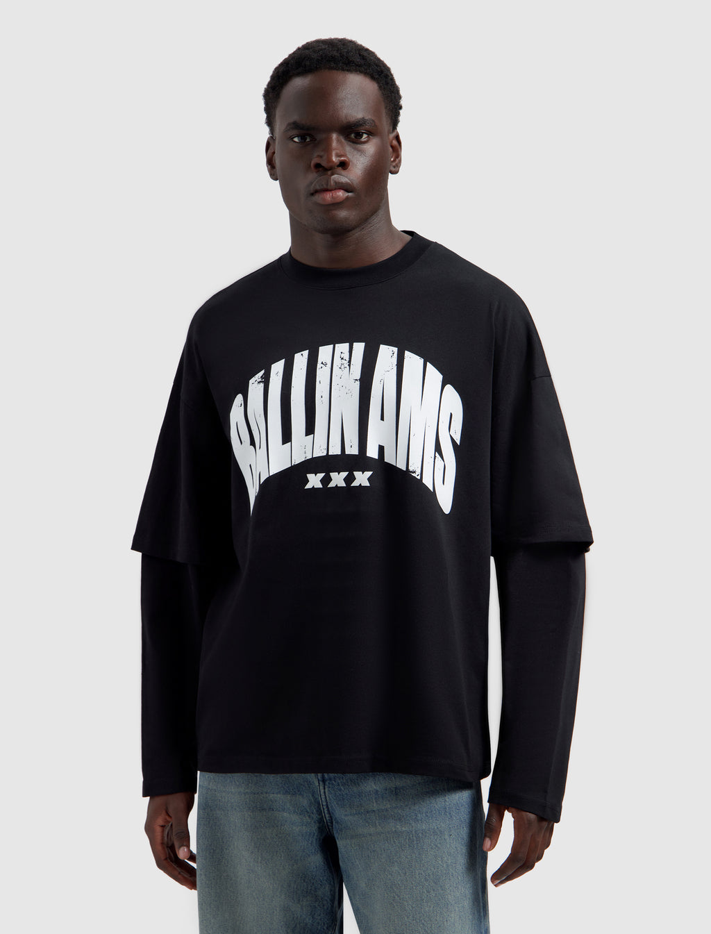 Ballin AMS Layered Longsleeve T-shirt | Black