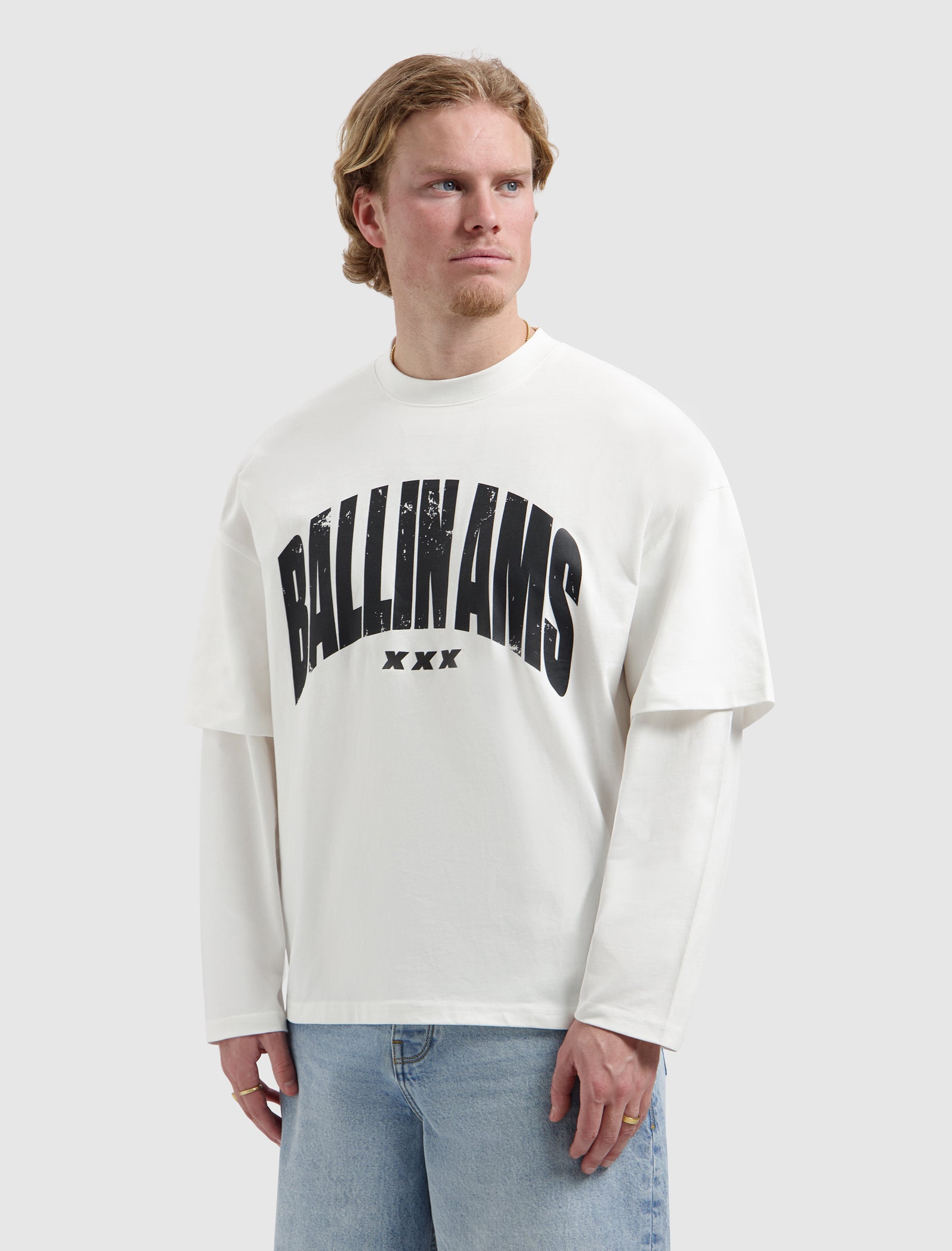 Ballin AMS Layered Longsleeve T-shirt | Off White