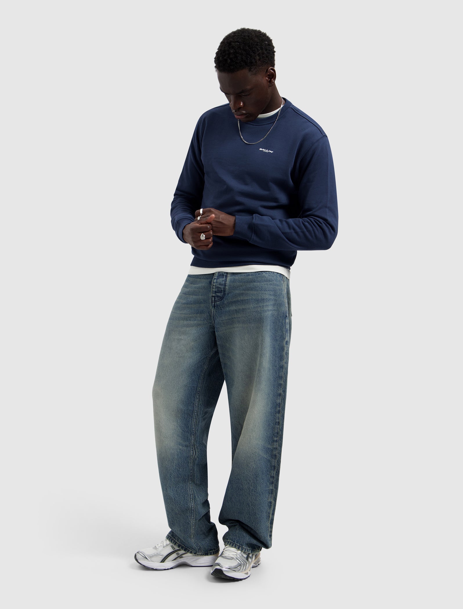 Alright Hear This Sweater | Navy