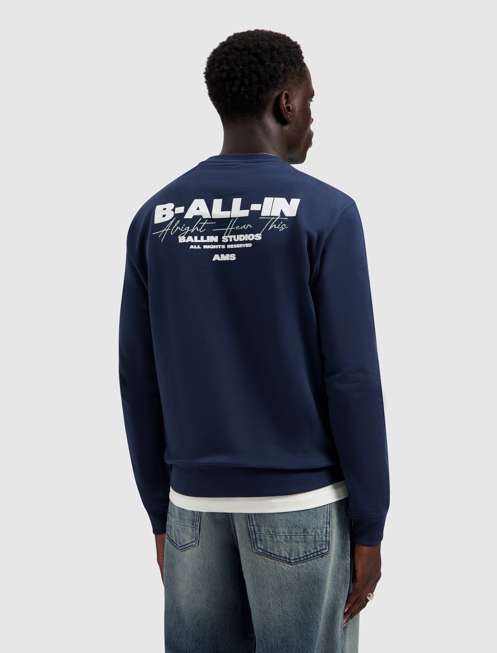 Alright Hear This Sweater | Navy
