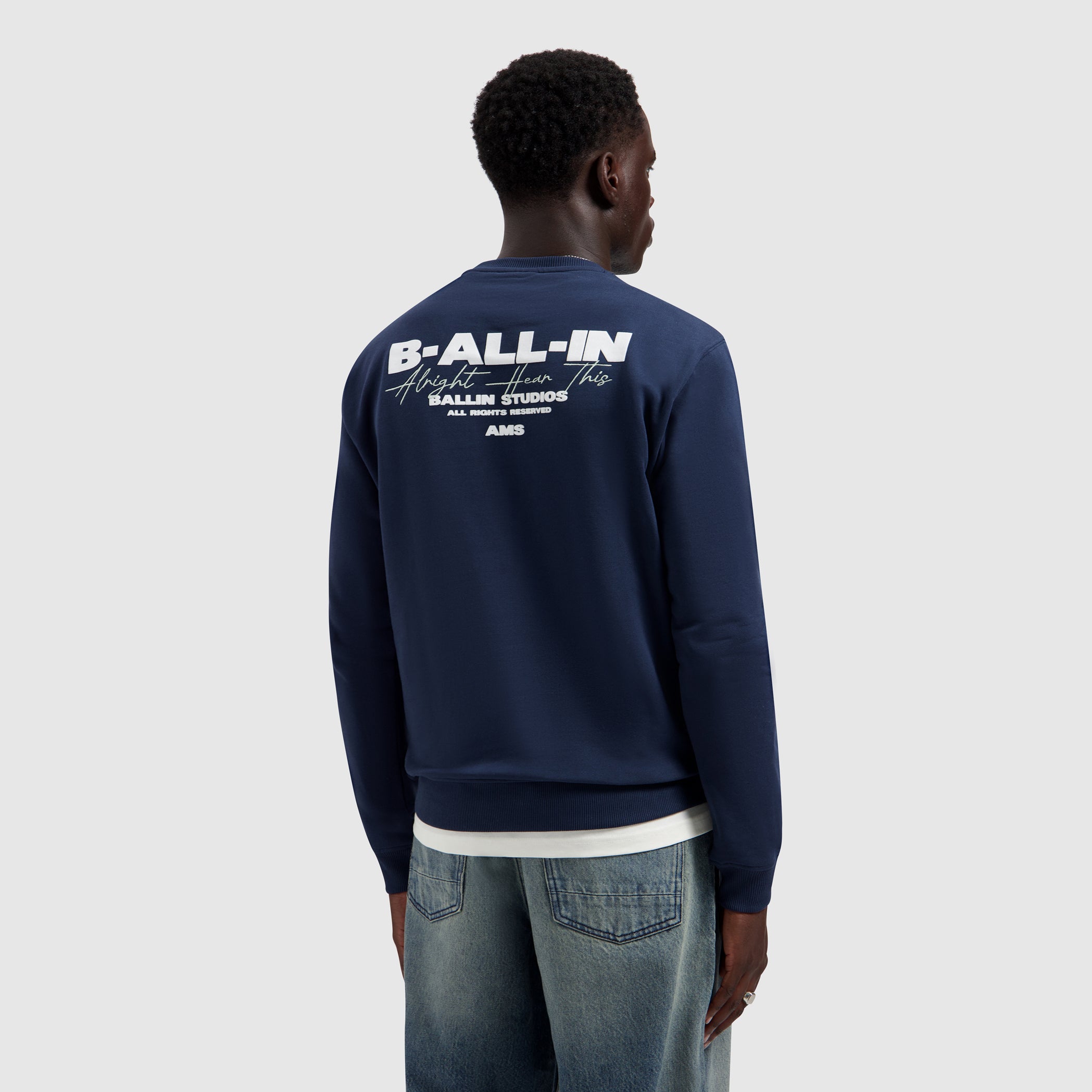 Alright Hear This Sweater | Navy