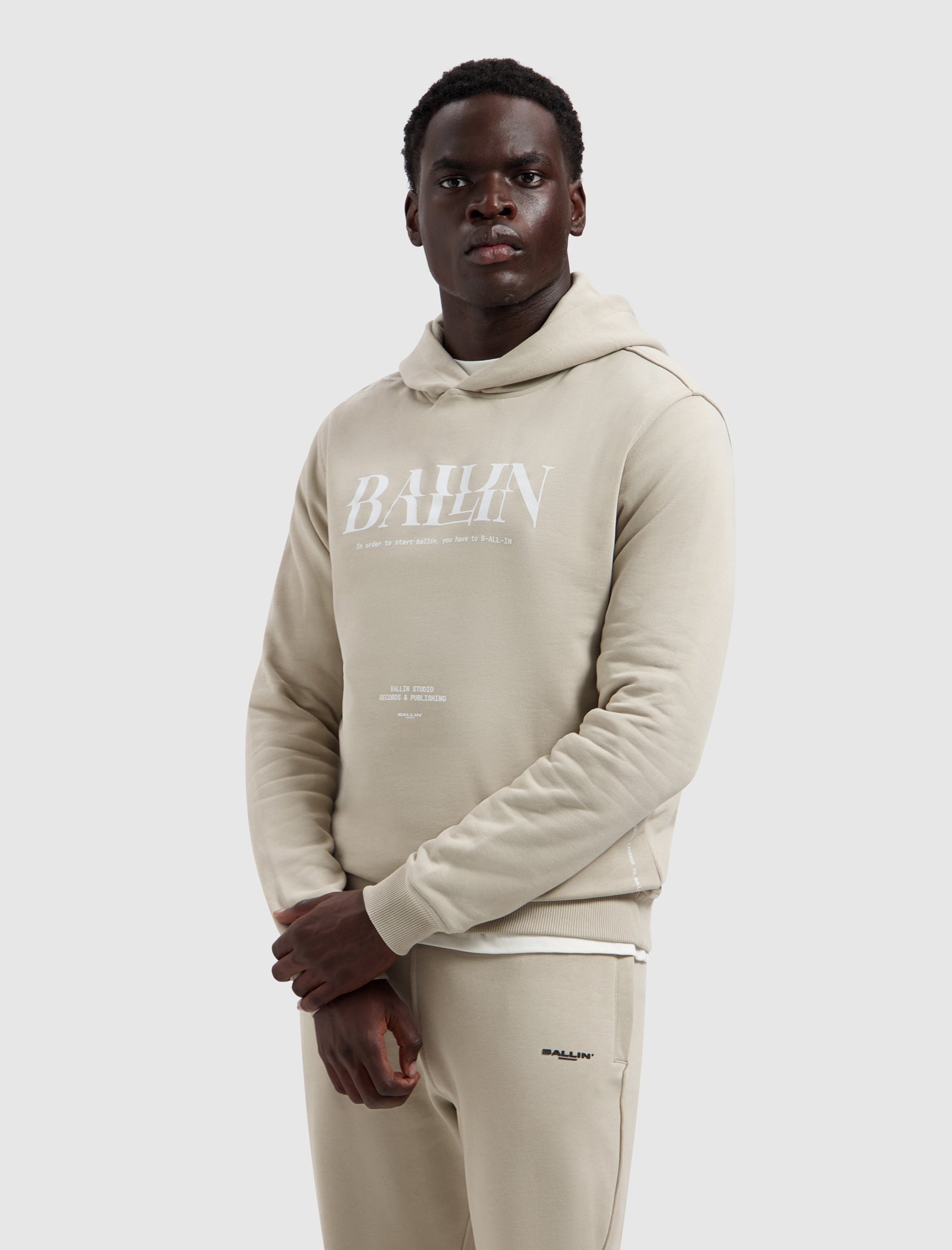 Glitch Logo Hoodie | Taupe
