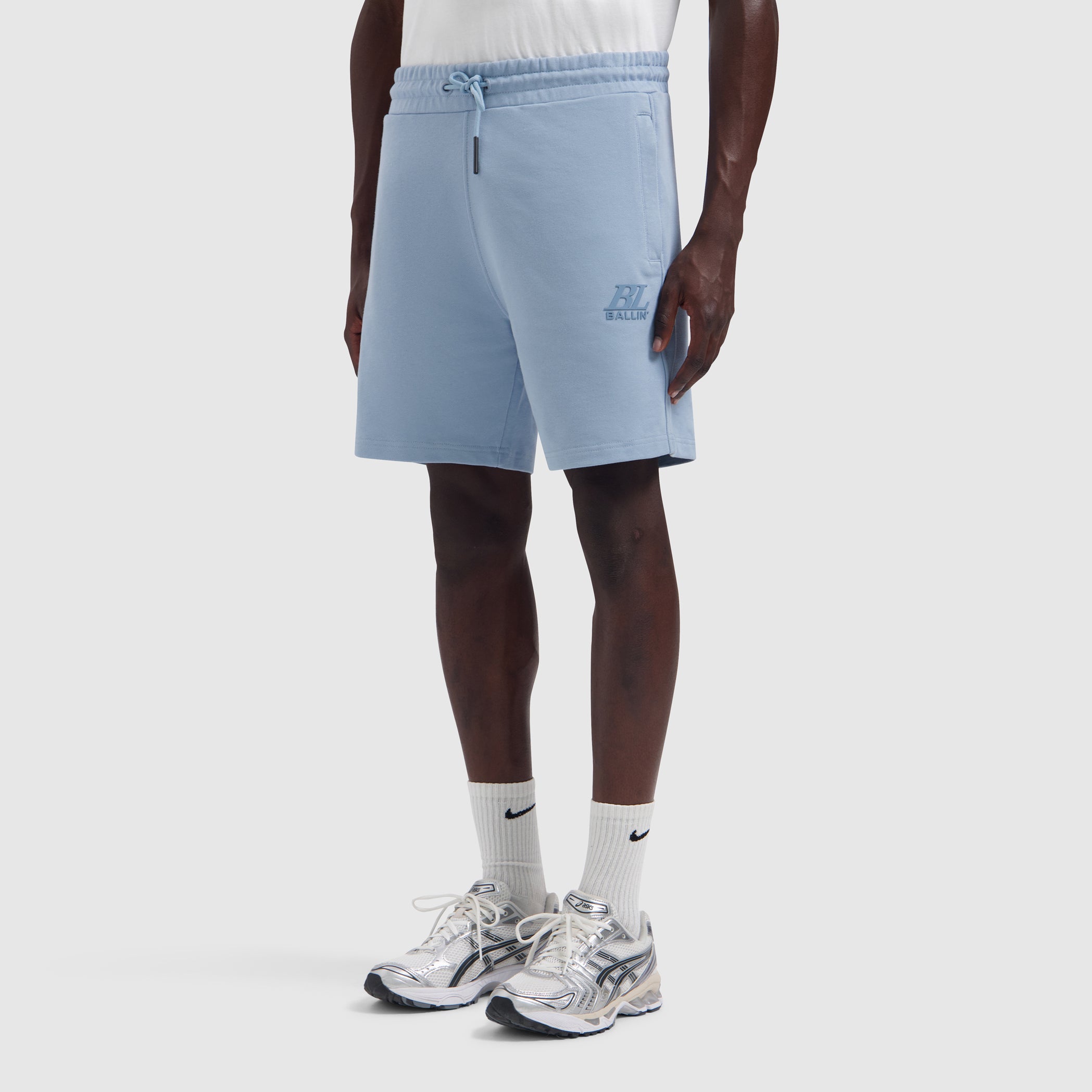 Monogram Short | Blue Grey