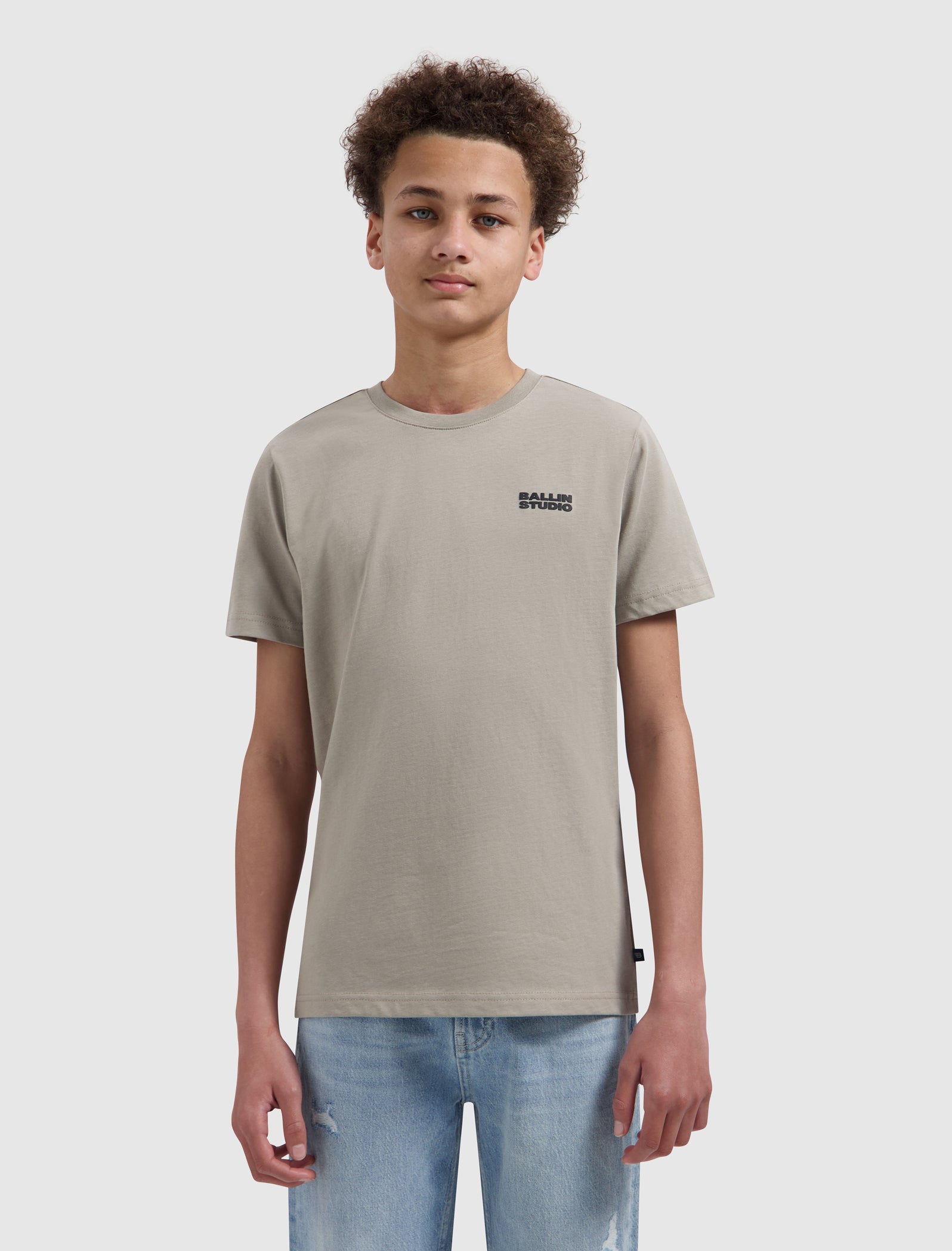 Junior Abstract Letter T-shirt | Taupe