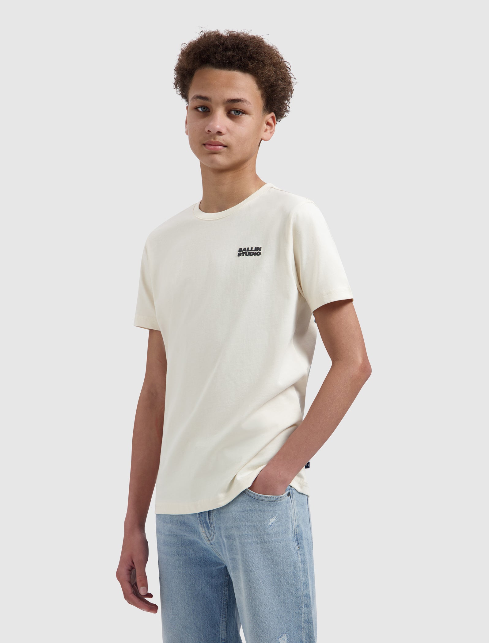 Junior Abstract Letter T-shirt | Ecru