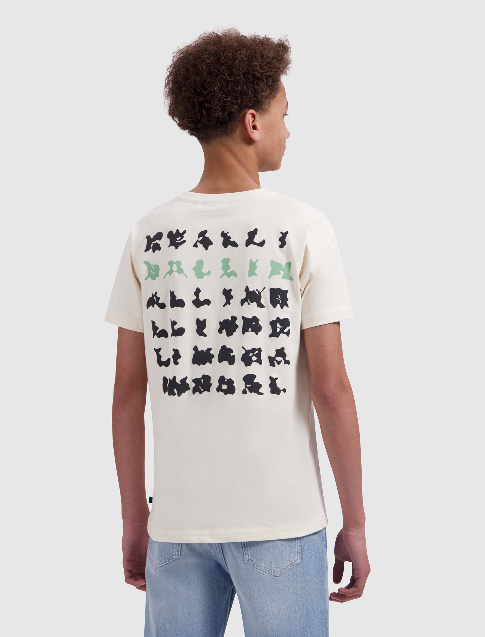 Junior Abstract Letter T-shirt | Ecru