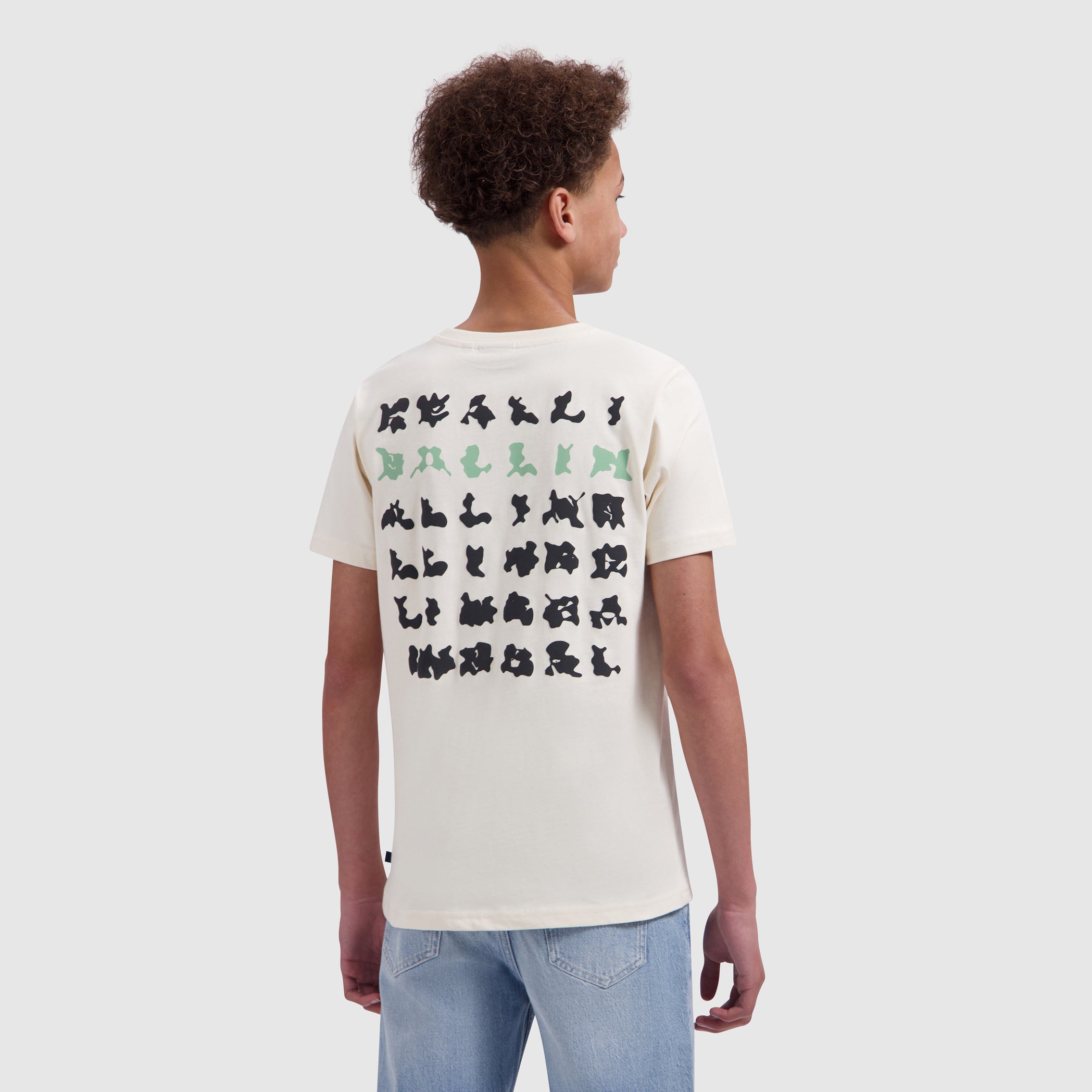 Junior Abstract Letter T-shirt | Ecru