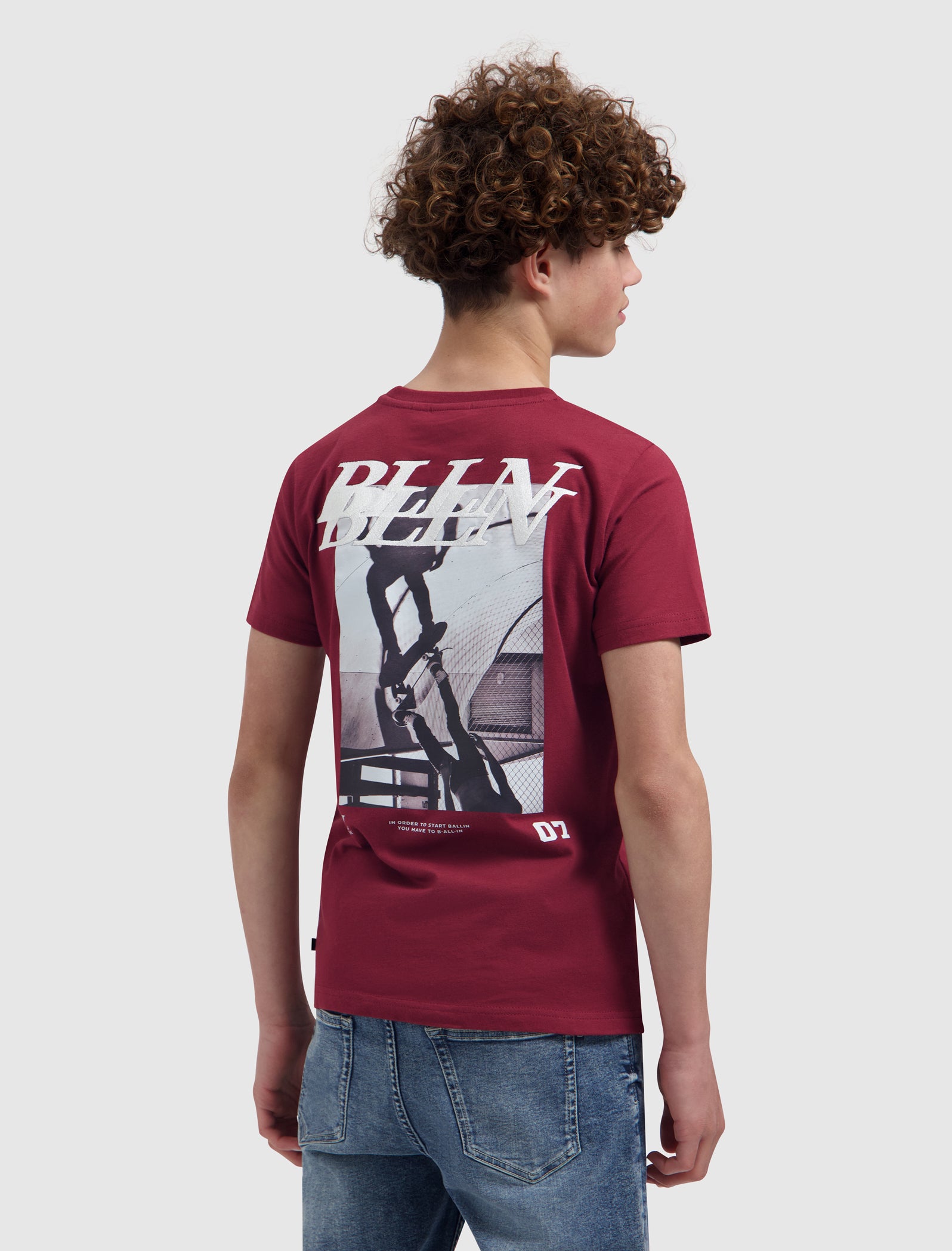 Junior Upside Out T-shirt | Bordeaux