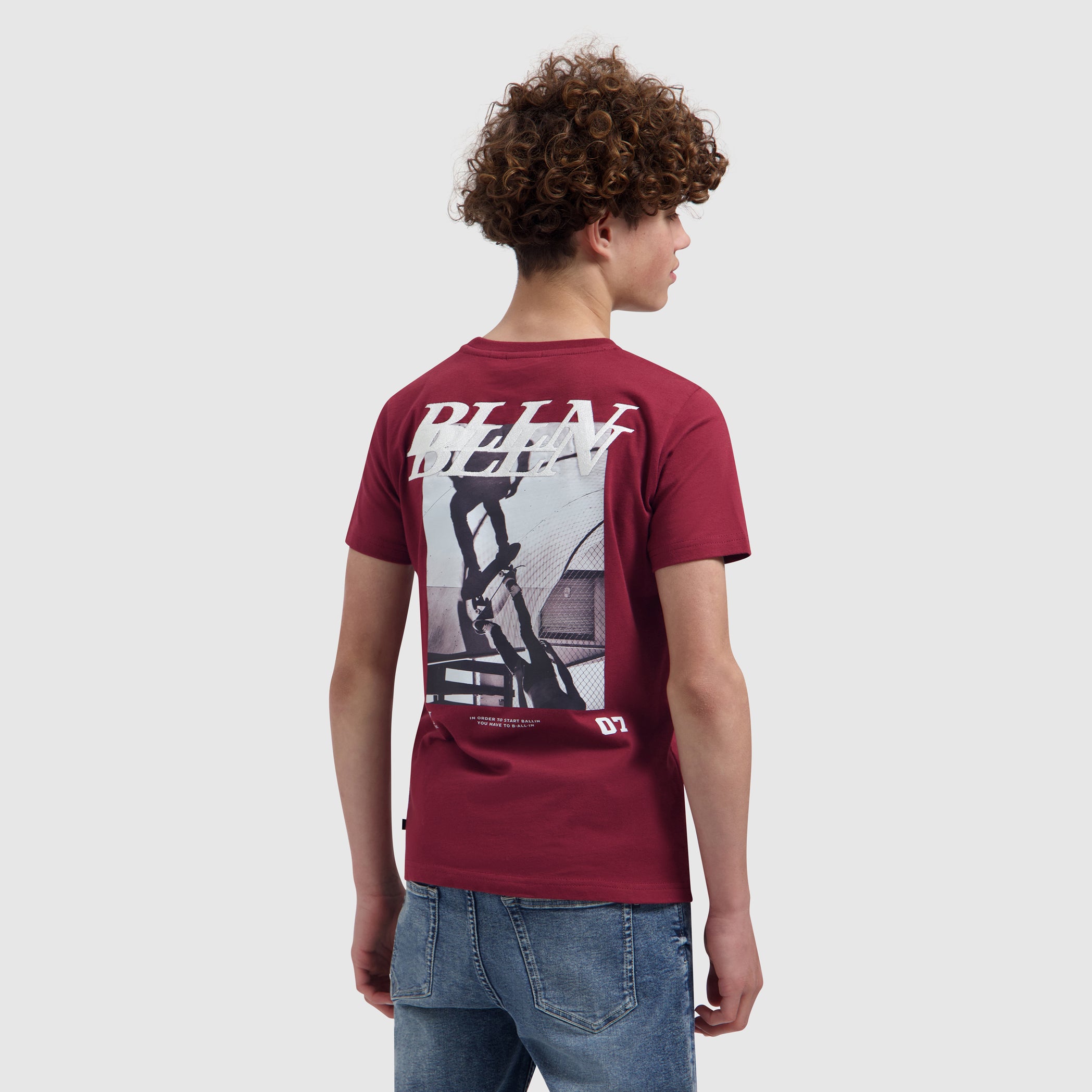 Junior Upside Out T-shirt | Bordeaux