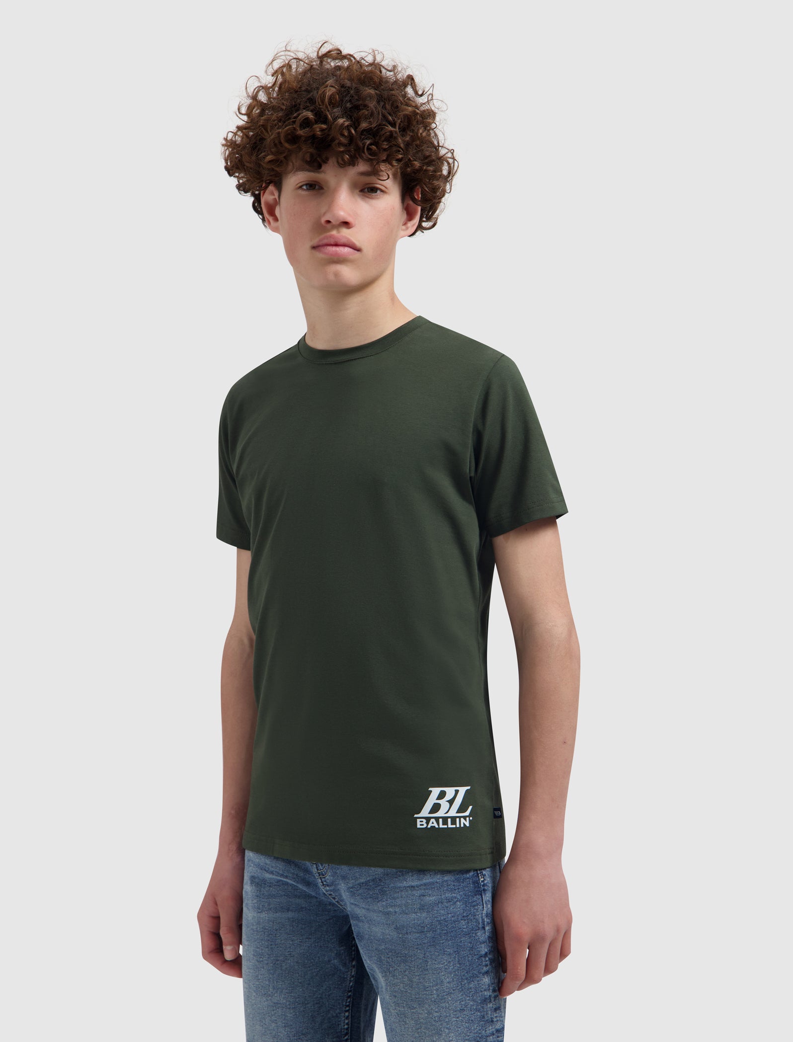 Junior Upside Out T-shirt | Olive