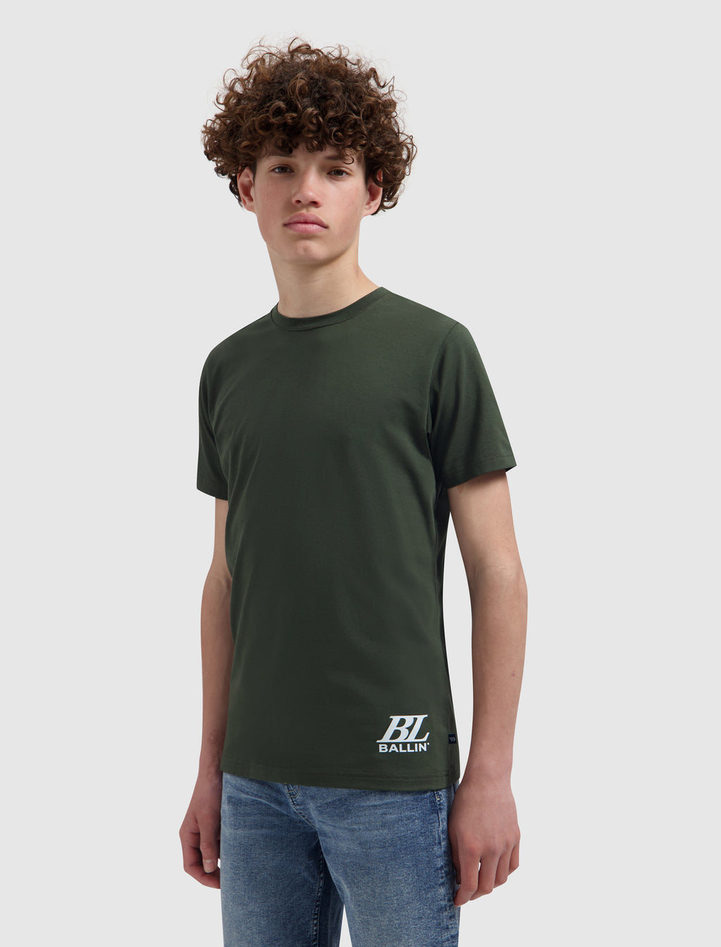 Junior Upside Out T-shirt | Olive