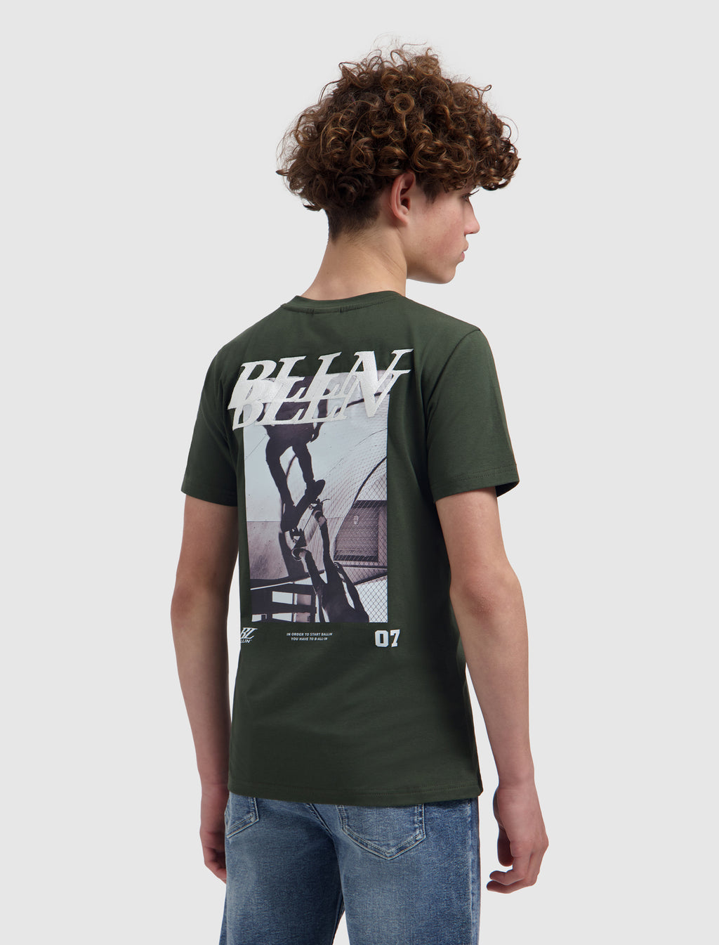 Junior Upside Out T-shirt | Olive